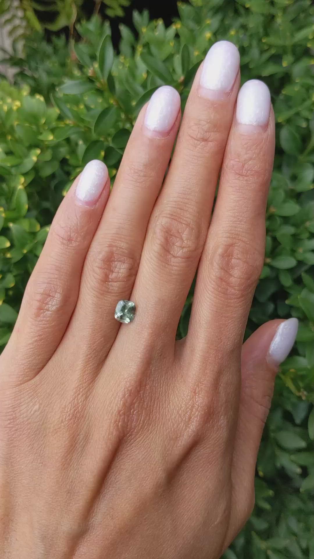 1.28 Ct. Green Sapphire from Montana Size Video