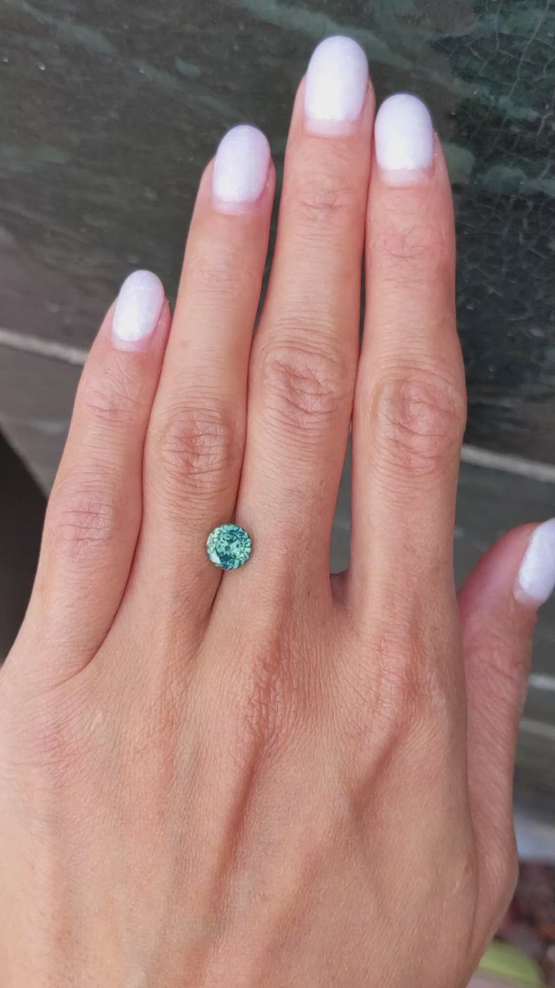 1.66 Ct. Green Sapphire from Montana Size Video