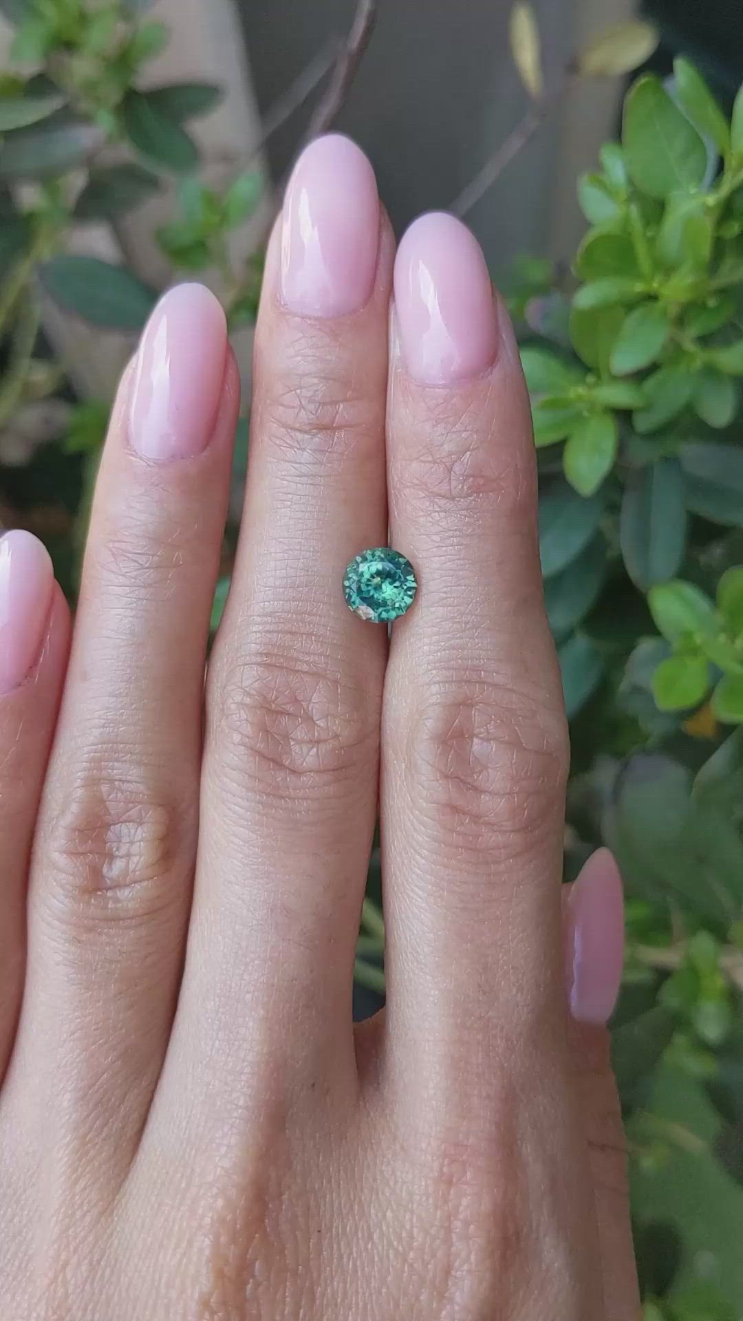 1.66 Ct. Green Sapphire from Montana Size Video