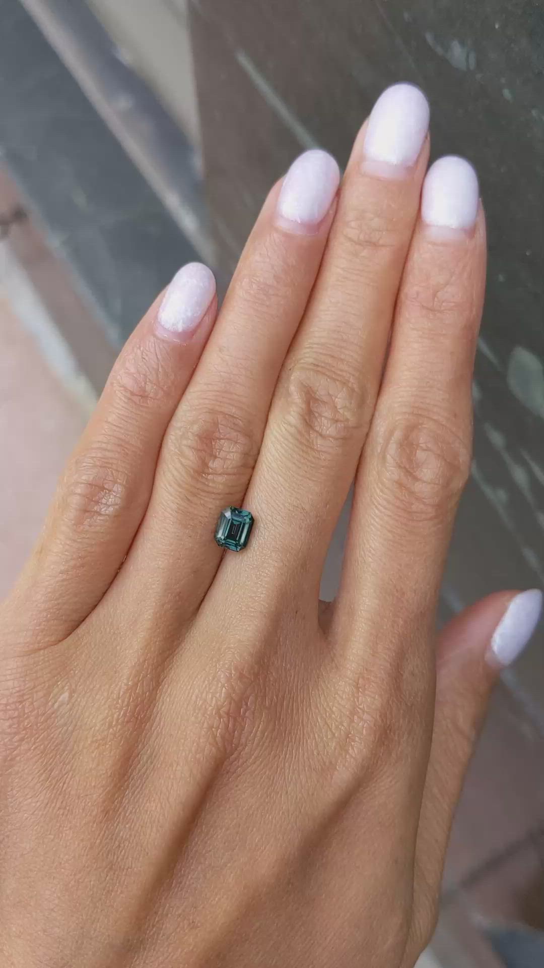 1.46 Ct. Bluish Green Sapphire from Ceylon (Sri Lanka) Size Video