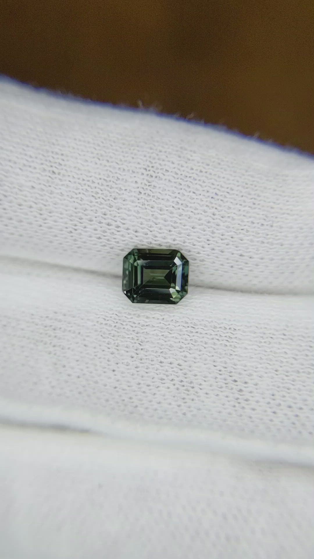 1.46 Ct. Bluish Green Sapphire from Ceylon (Sri Lanka) Size Video