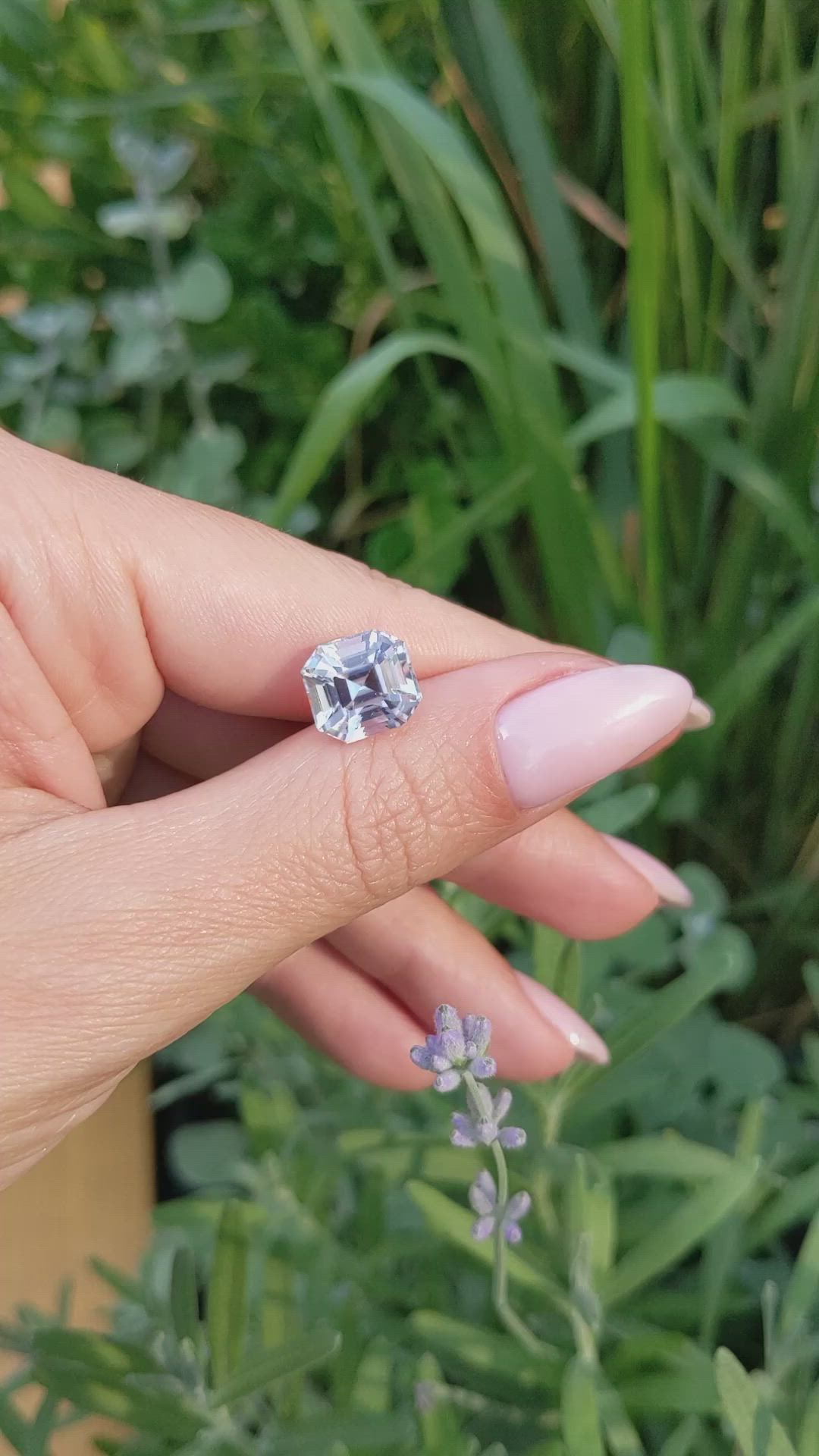 6.06 Ct. Violet Sapphire from Ceylon (Sri Lanka) Size Video