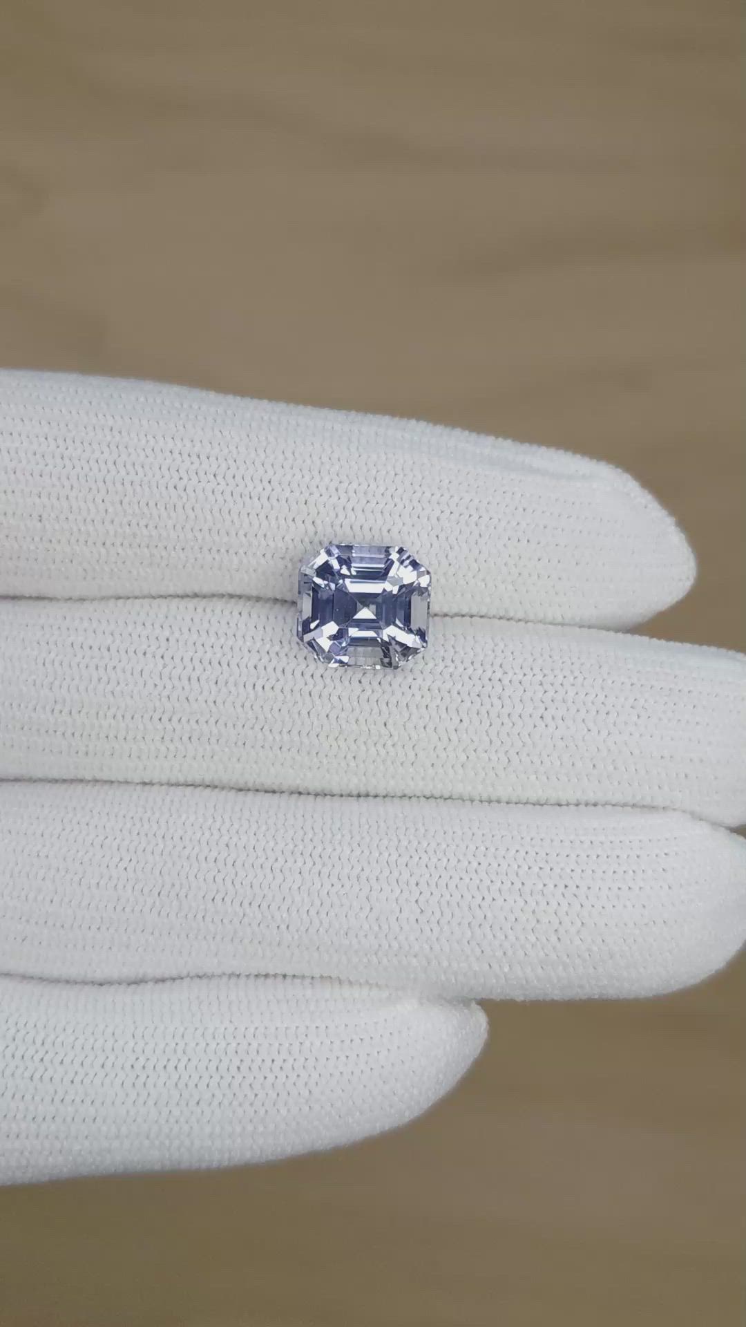 6.06 Ct. Violet Sapphire from Ceylon (Sri Lanka) Size Video