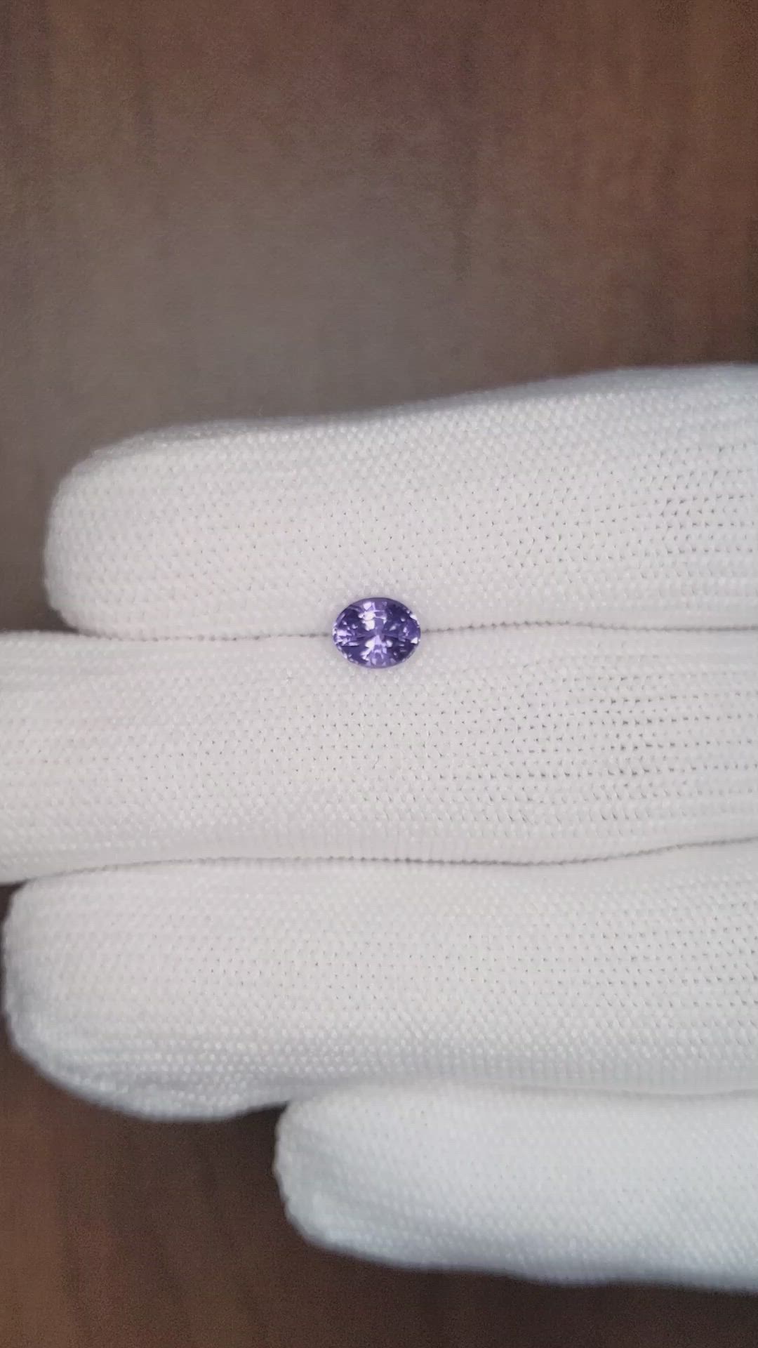 0.75 Ct. Violet Sapphire from Ceylon (Sri Lanka) Size Video