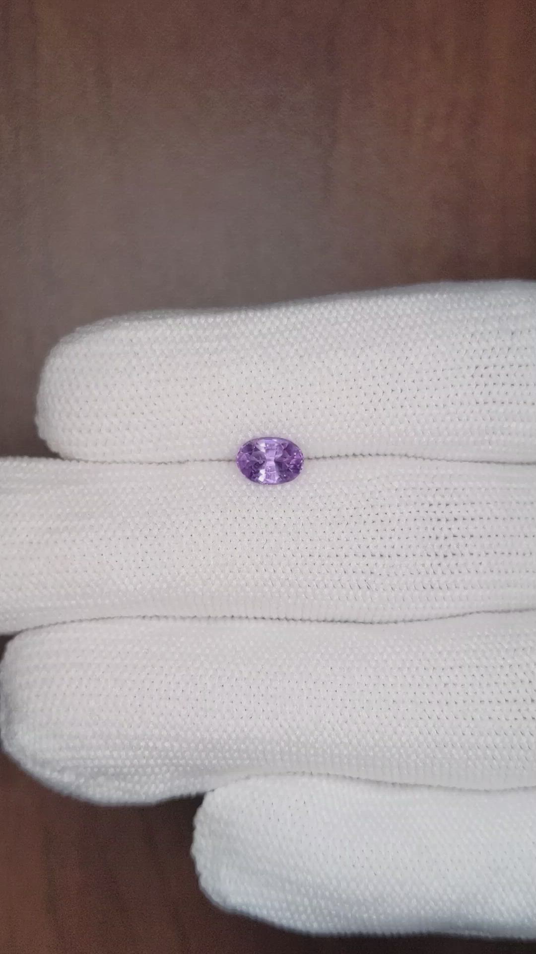 0.80 Ct. Purple Sapphire from Ceylon (Sri Lanka) Size Video