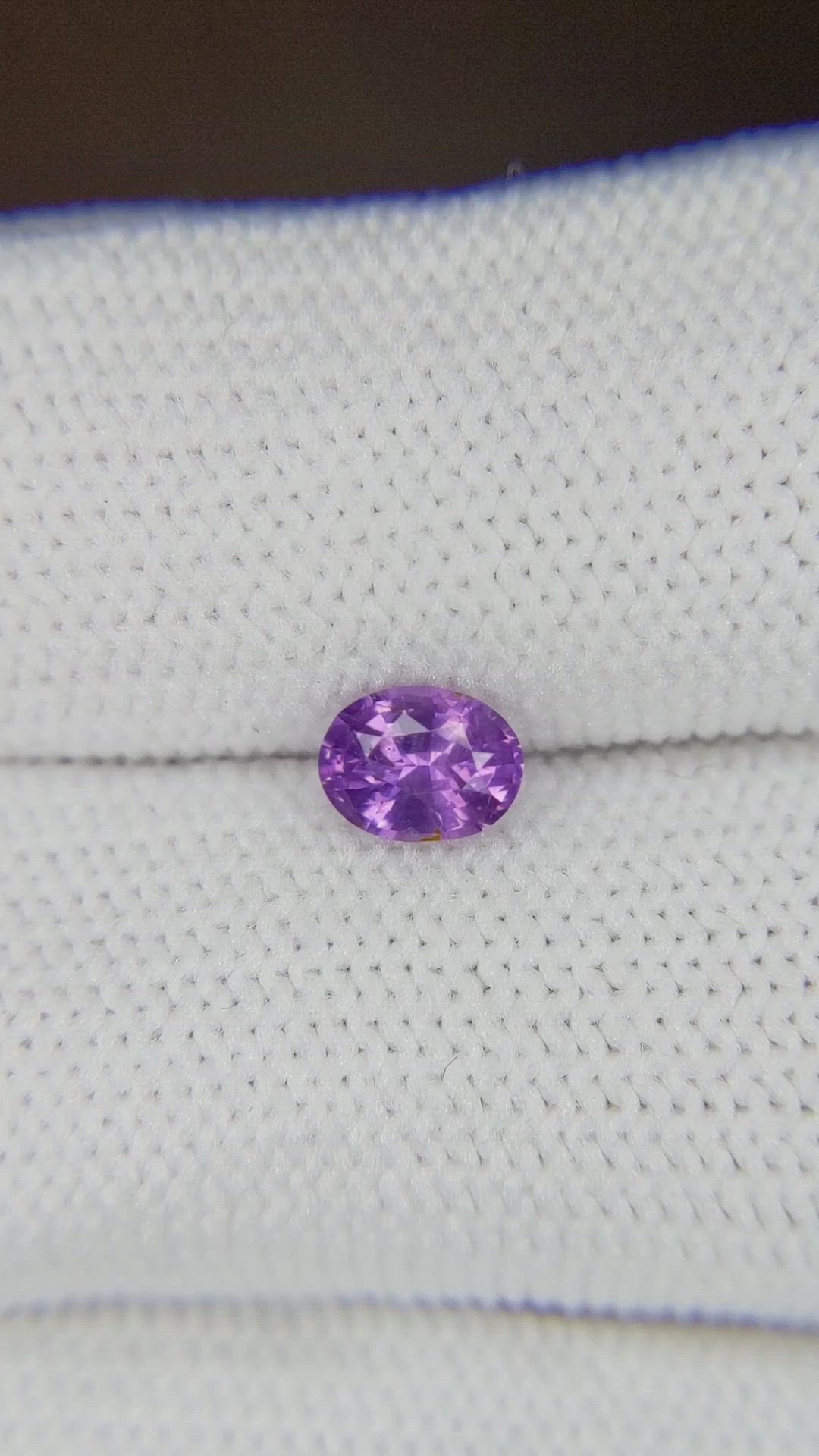 0.59 Ct. Purple Sapphire from Ceylon (Sri Lanka) Size Video