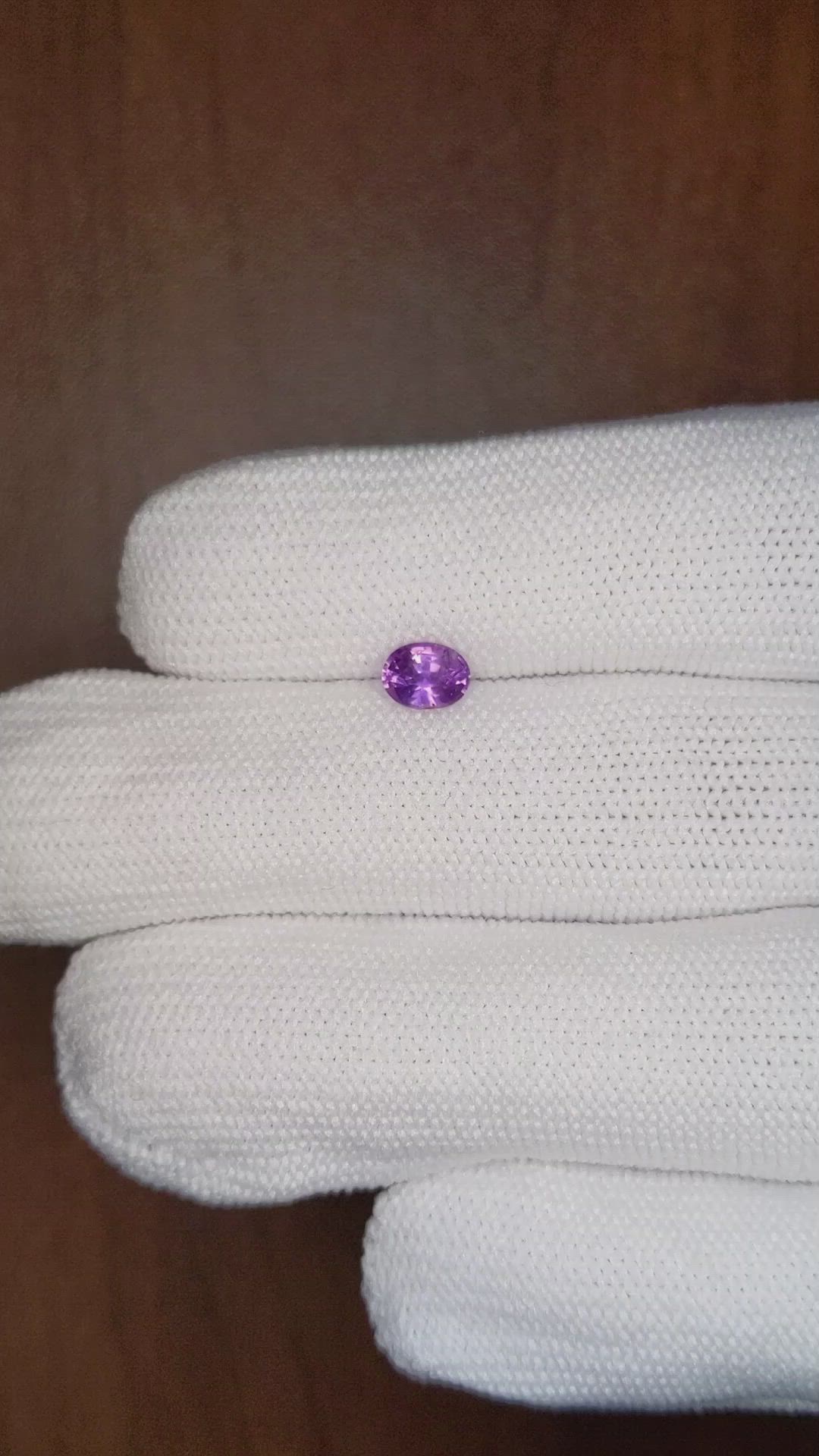 0.59 Ct. Purple Sapphire from Ceylon (Sri Lanka) Size Video