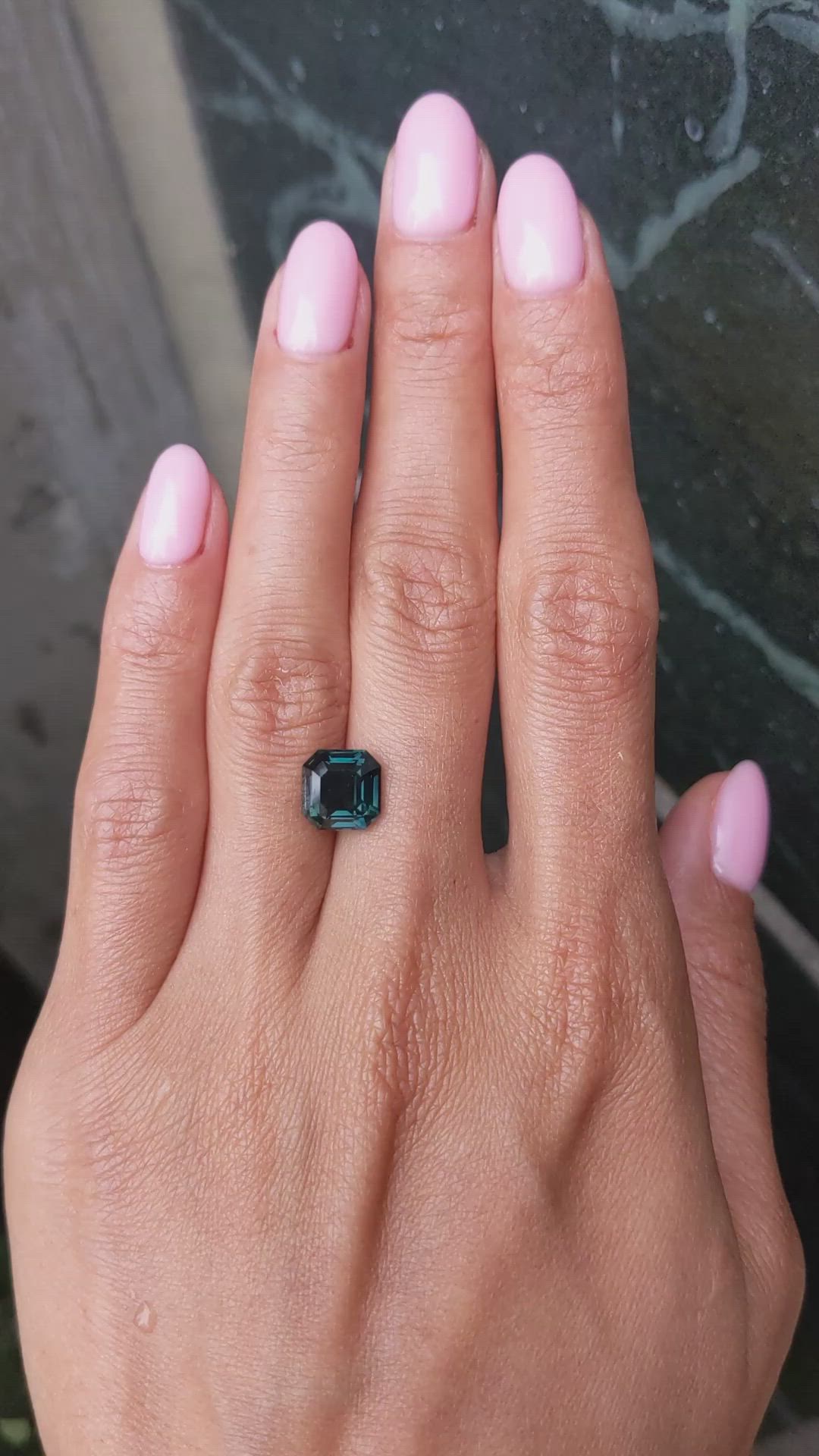 4.10 Ct. Bluish Green Sapphire from Ceylon (Sri Lanka) Size Video