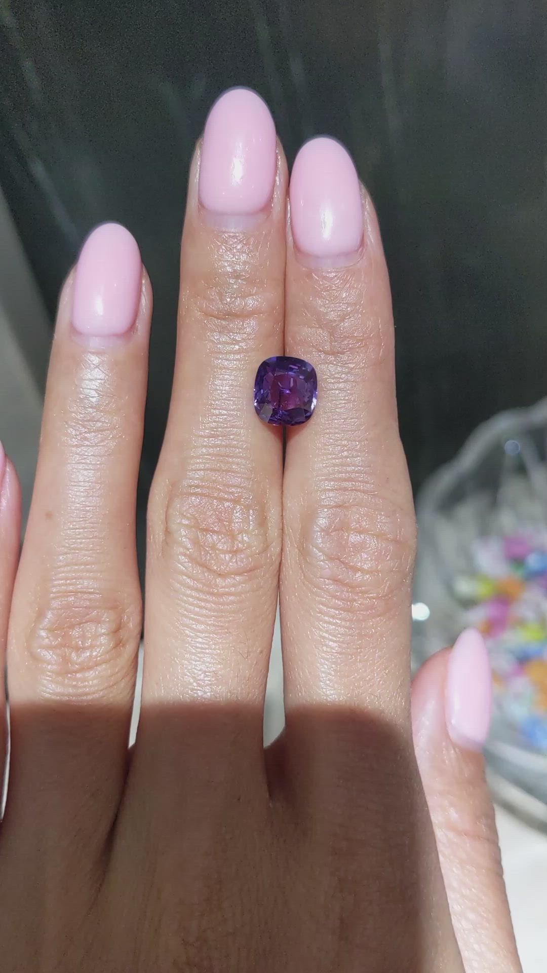 2.57 Ct. Purple Sapphire from Ceylon (Sri Lanka) Size Video