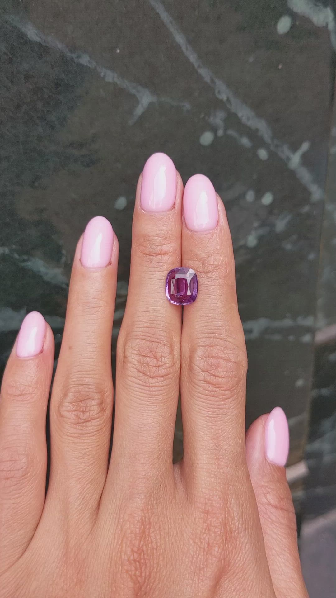 3.18 Ct. Purple Sapphire from Ceylon (Sri Lanka) Size Video