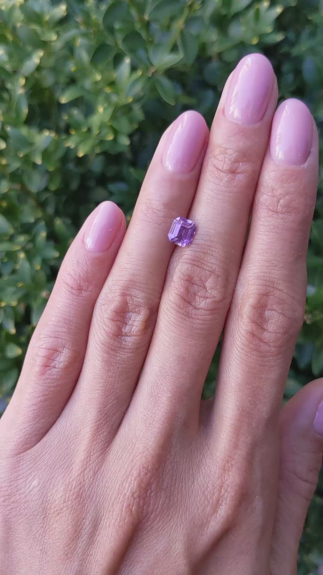 1.54 Ct. Purple Sapphire from Madagascar Size Video