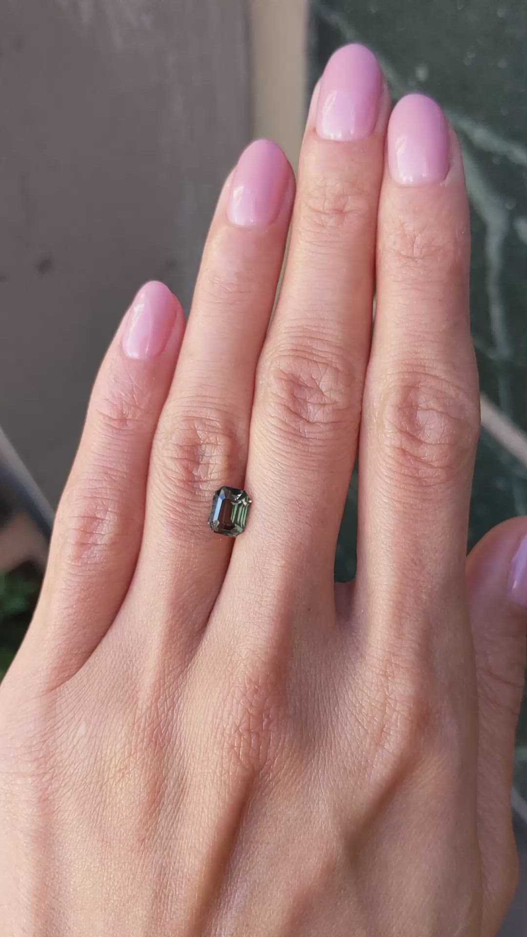 1.84 Ct. Bluish Green Sapphire from Ceylon (Sri Lanka) Size Video