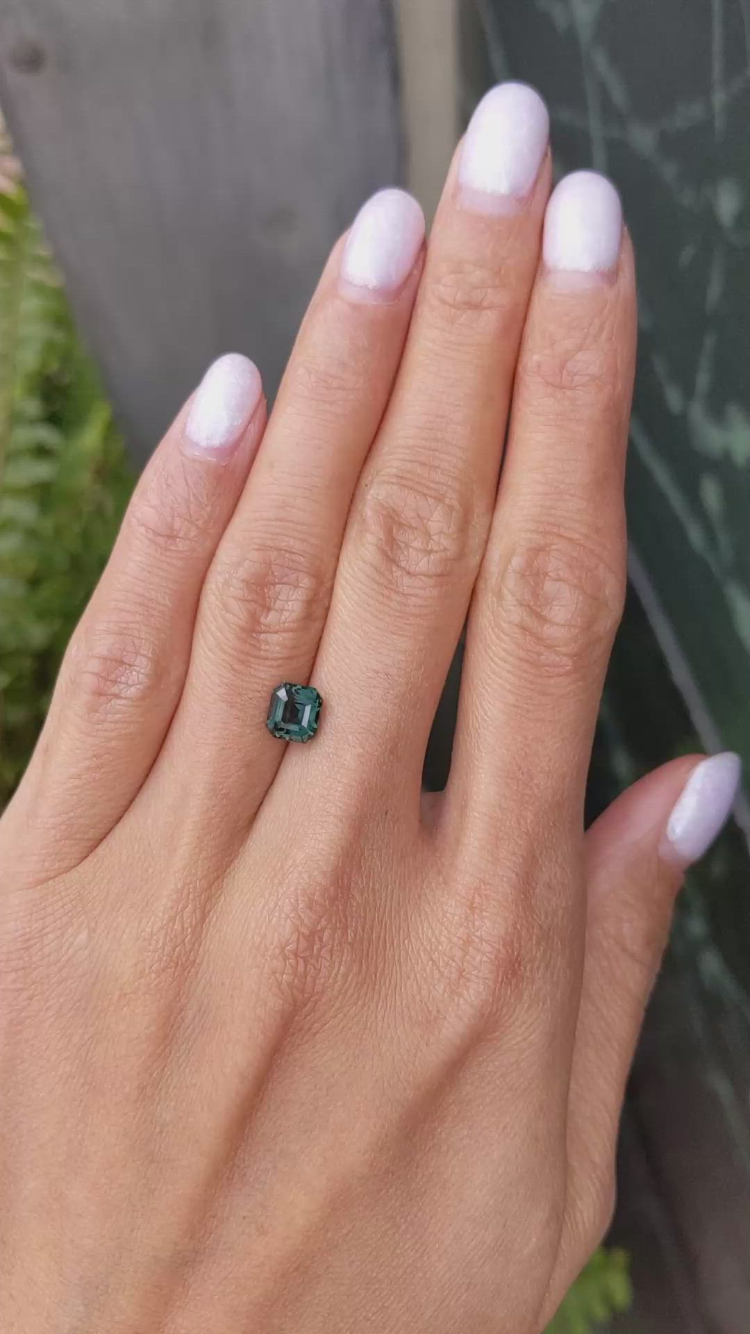 1.78 Ct. Bluish Green Sapphire from Ceylon (Sri Lanka) Size Video