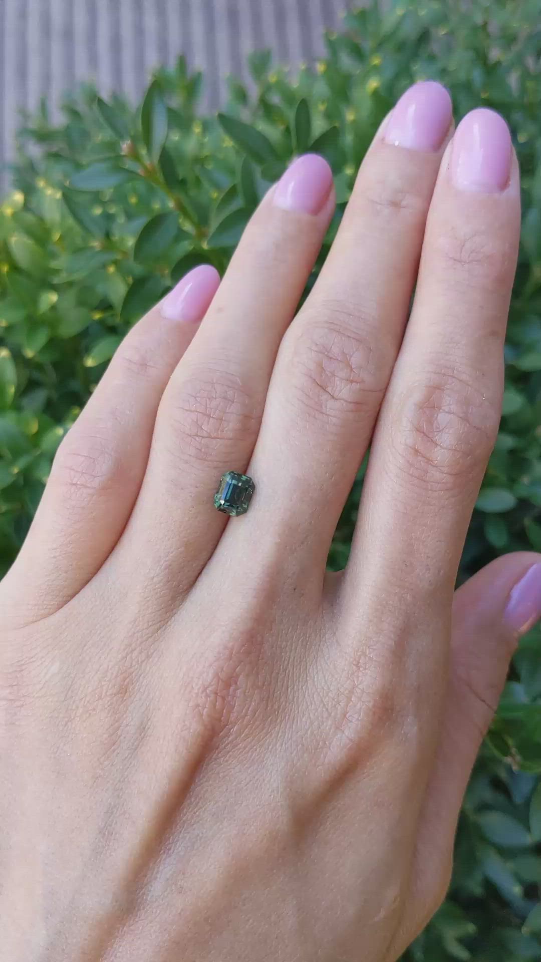 1.48 Ct. Bluish Green Sapphire from Ceylon (Sri Lanka) Size Video