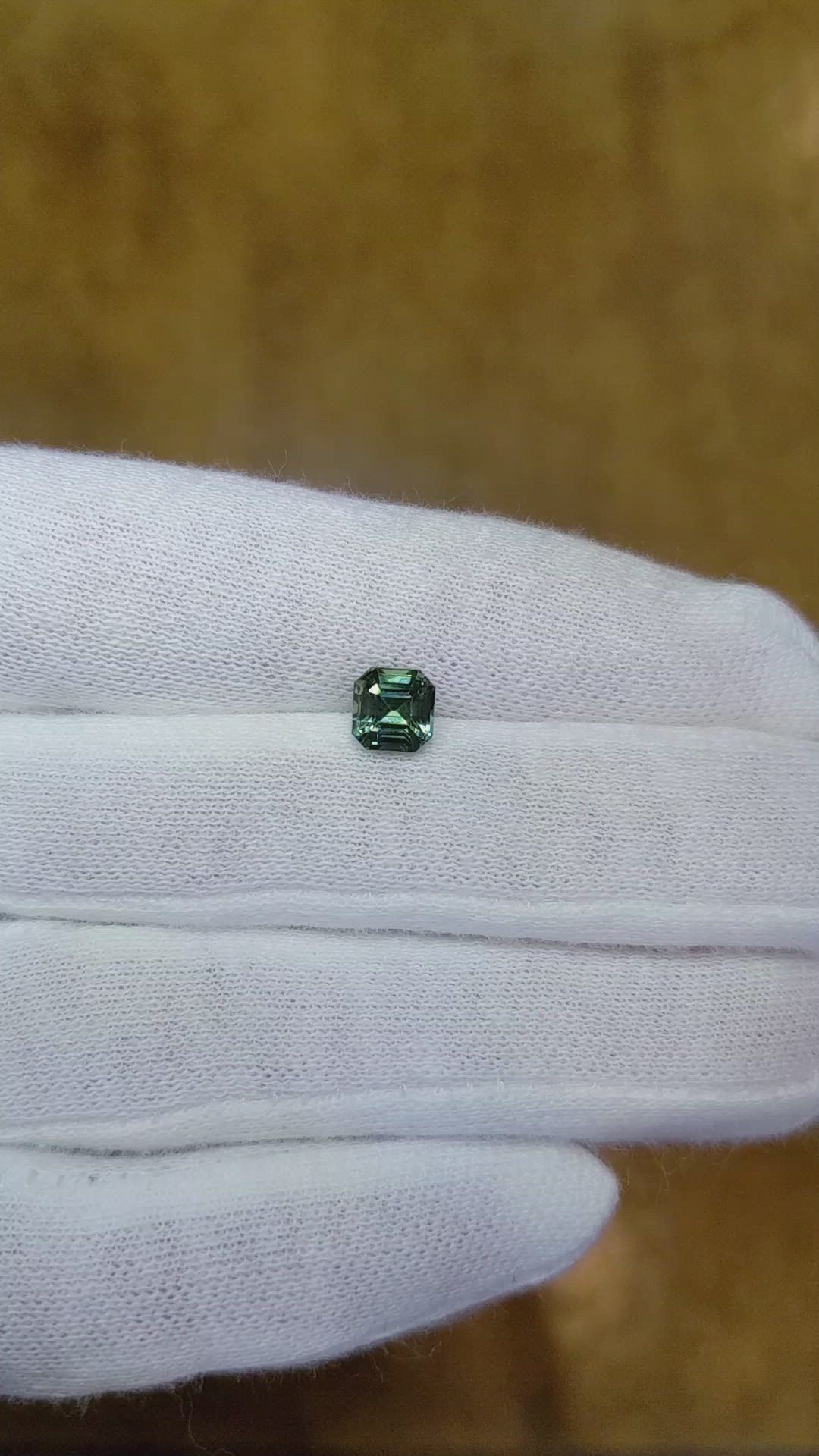 1.36 Ct. Bluish Green Sapphire from Ceylon (Sri Lanka) Size Video