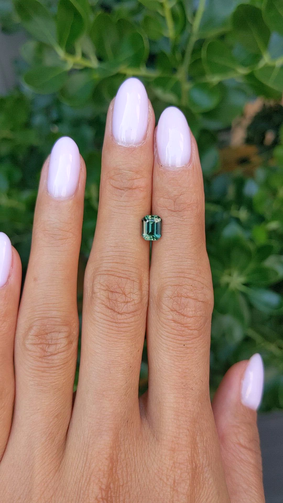 1.40 Ct. Bluish Green Sapphire from Ceylon (Sri Lanka) Size Video