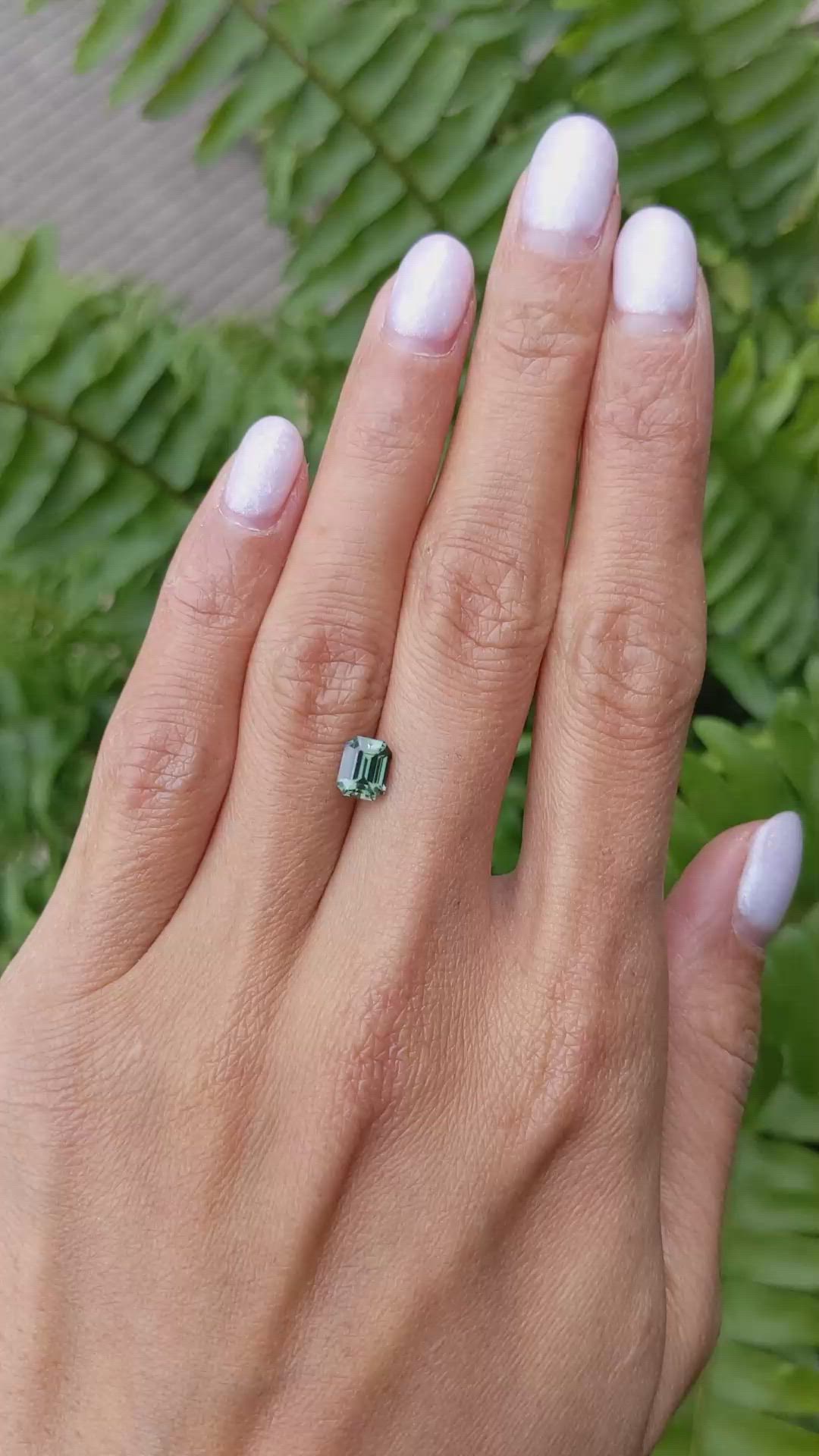 1.40 Ct. Bluish Green Sapphire from Ceylon (Sri Lanka) Size Video