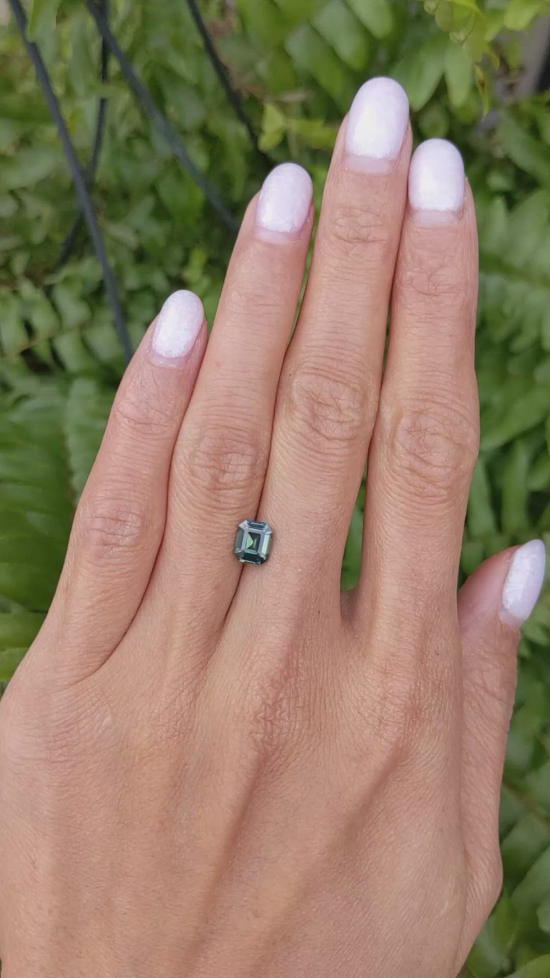 1.31 Ct. Bluish Green Sapphire from Ceylon (Sri Lanka) Size Video