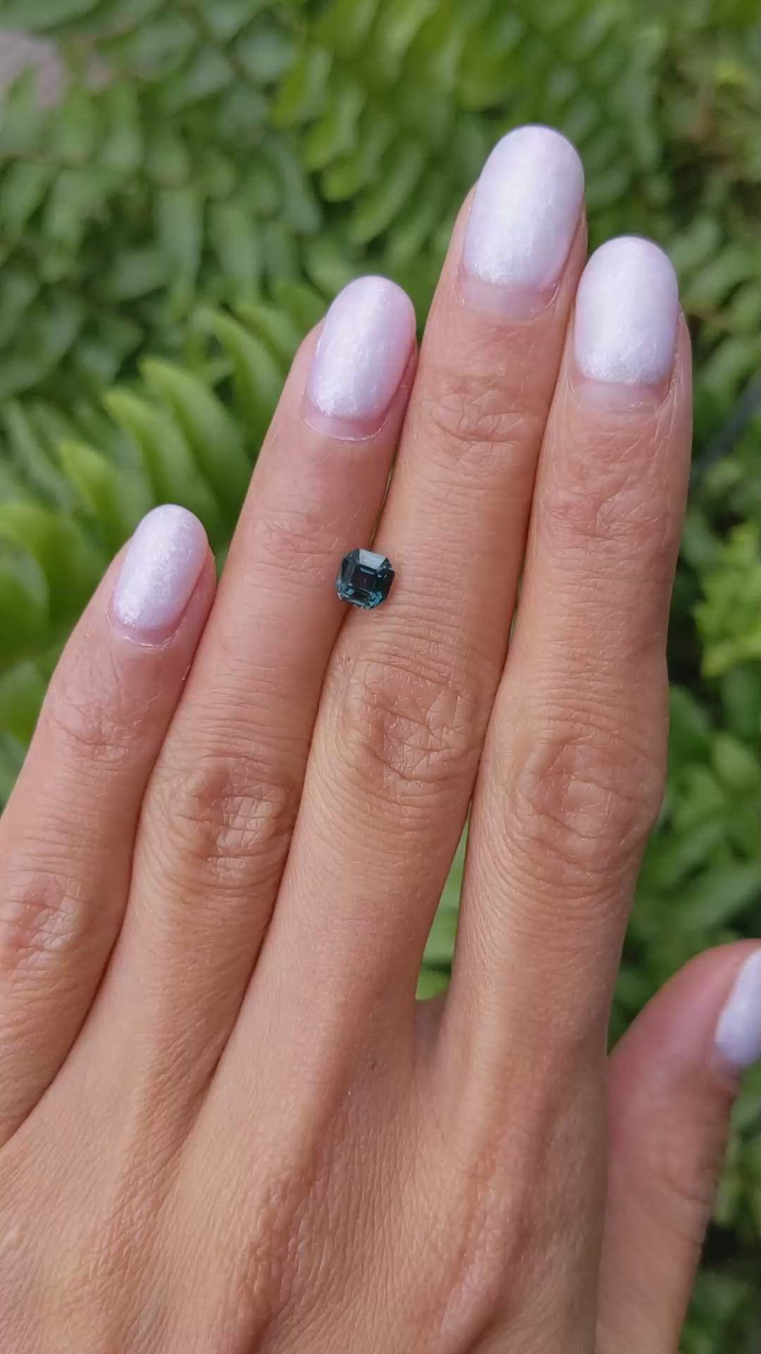 1.08 Ct. Bluish Green Sapphire from Ceylon (Sri Lanka) Size Video