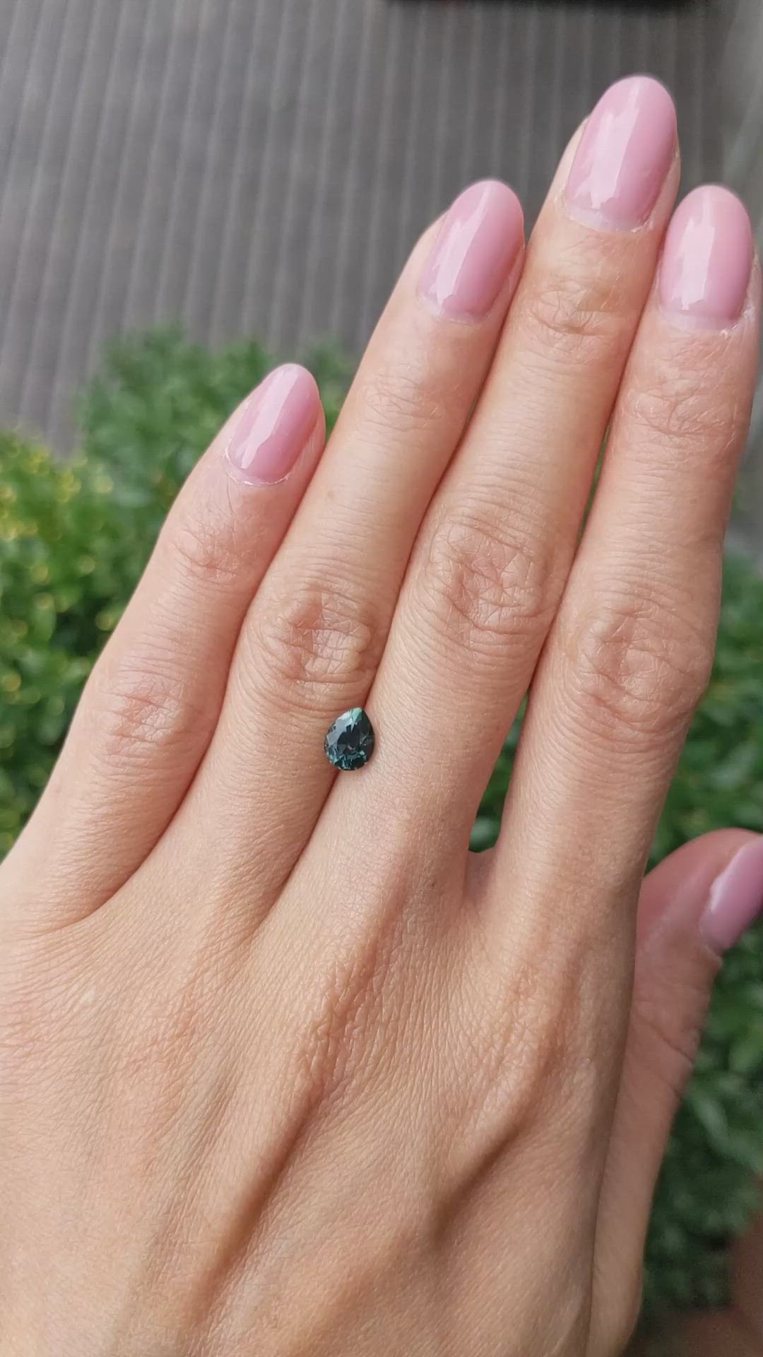 1.05 Ct. Bluish Green Sapphire from Ceylon (Sri Lanka) Size Video