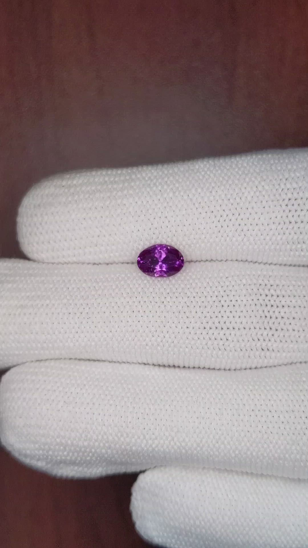0.92 Ct. Purple Sapphire from Ceylon (Sri Lanka) Size Video