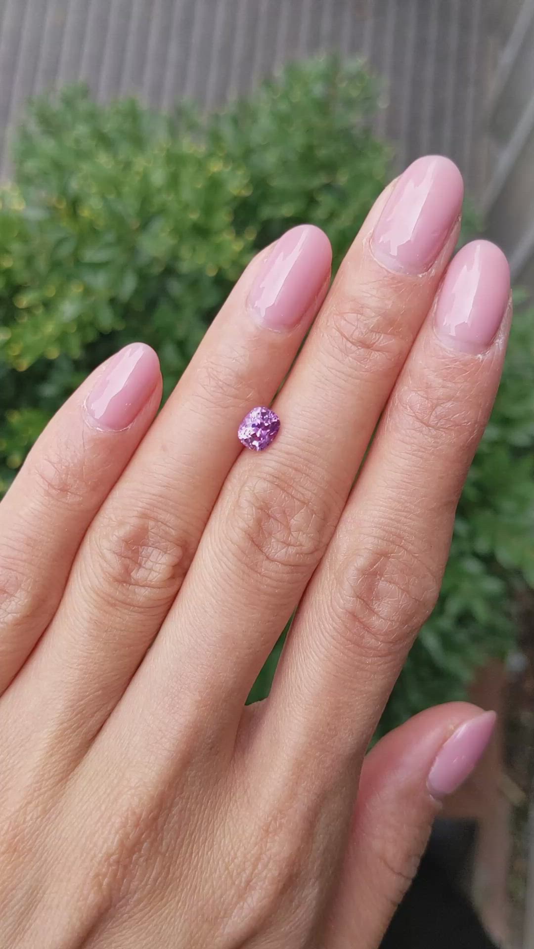 1.06 Ct. Purple Sapphire from Ceylon (Sri Lanka) Size Video