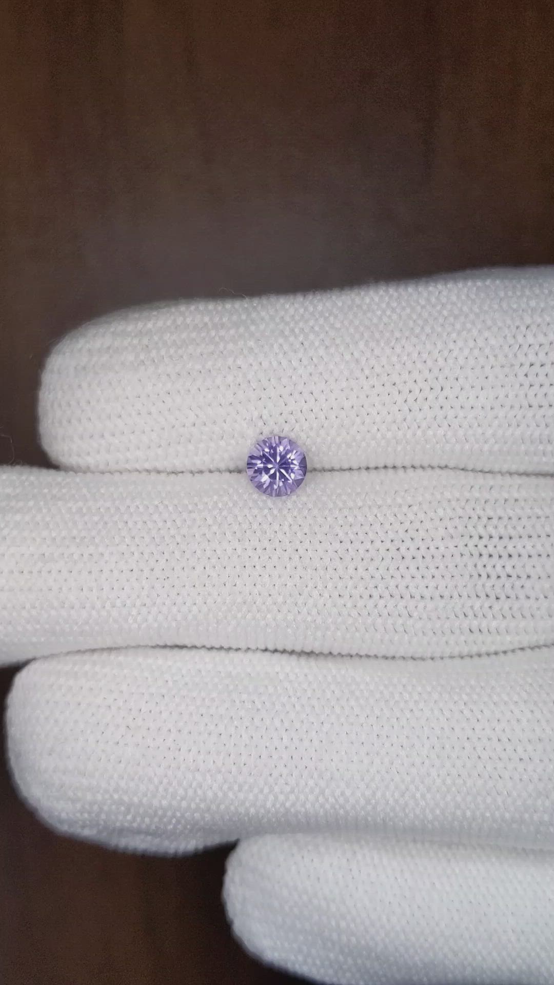 0.57 Ct. Bluish Purple Sapphire from Ceylon (Sri Lanka) Size Video