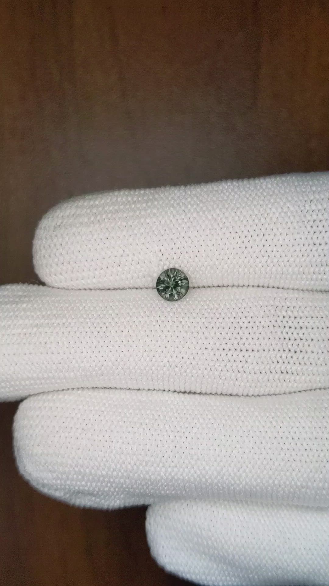 0.48 Ct. Bluish Green Sapphire from Ceylon (Sri Lanka) Size Video