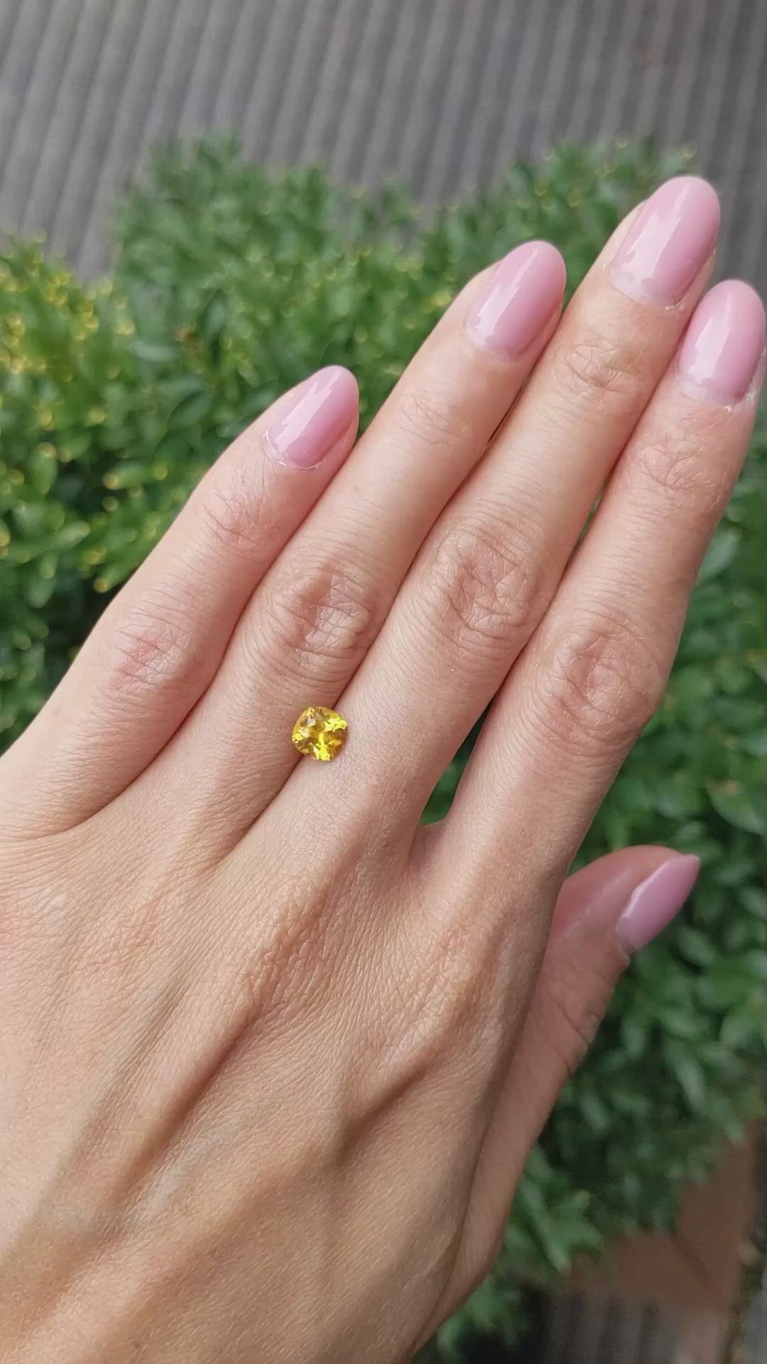 1.14 Ct. Yellowish Orange Sapphire from Ceylon (Sri Lanka) Size Video