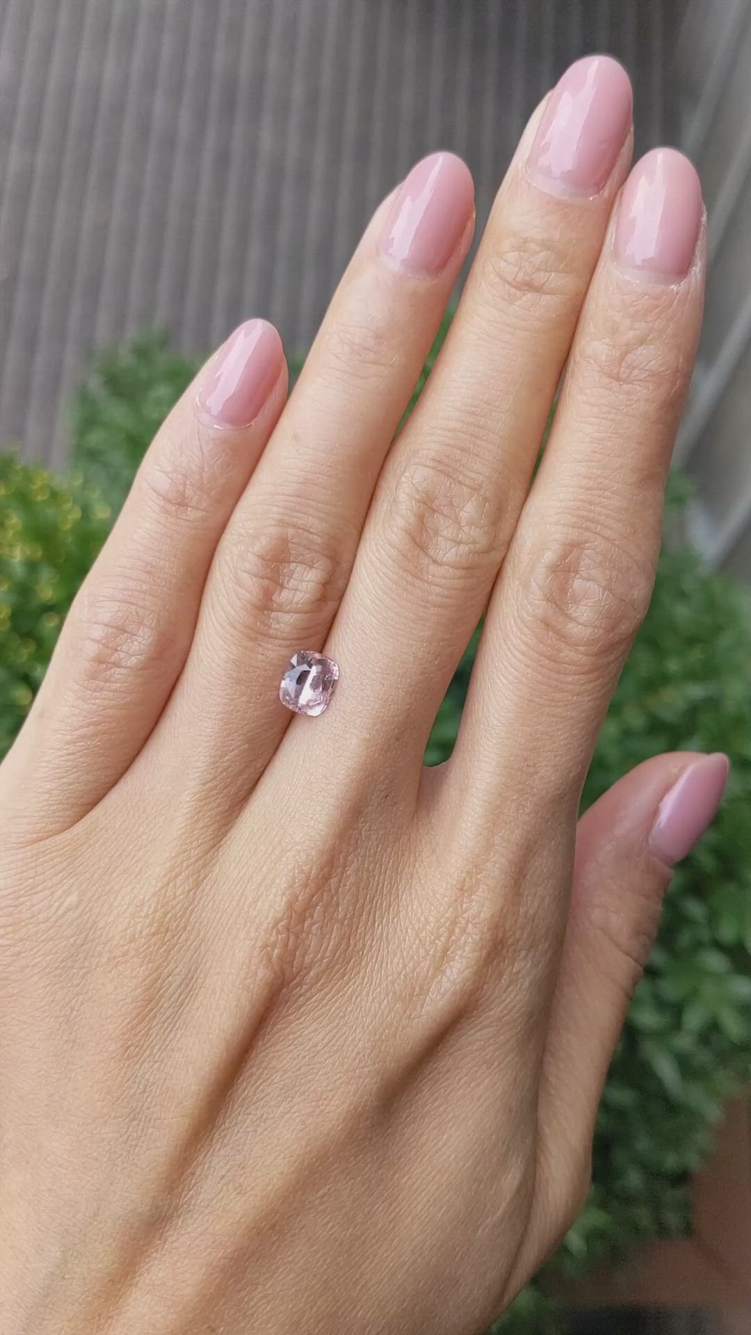 1.40 Ct. Peach Sapphire from Ceylon (Sri Lanka) Size Video