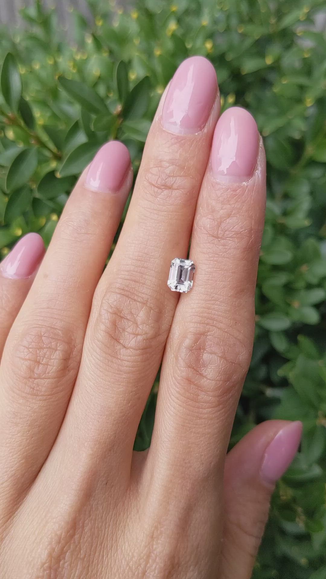 1.30 Ct. White Sapphire from Ceylon (Sri Lanka) Size Video