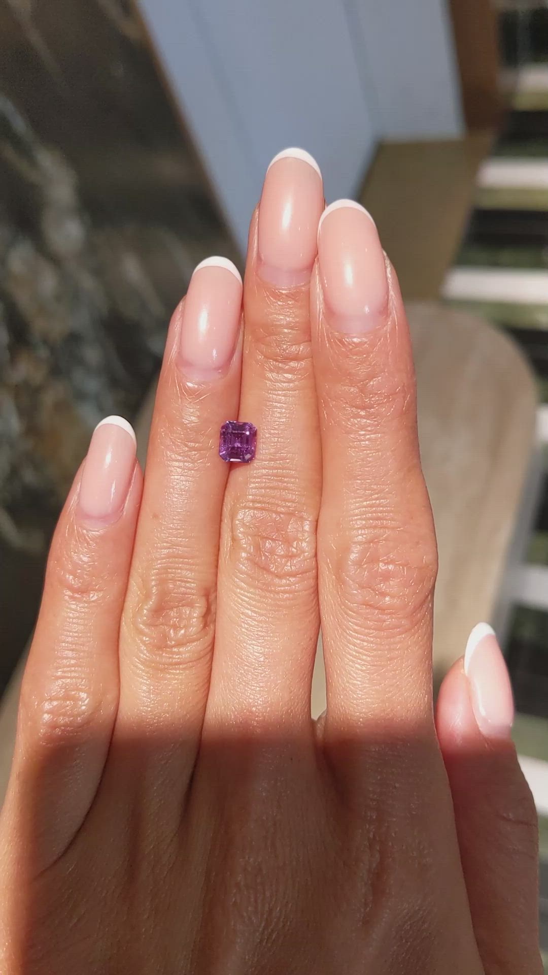 1.20 Ct. Purplish Pink Sapphire from Ceylon (Sri Lanka) Size Video