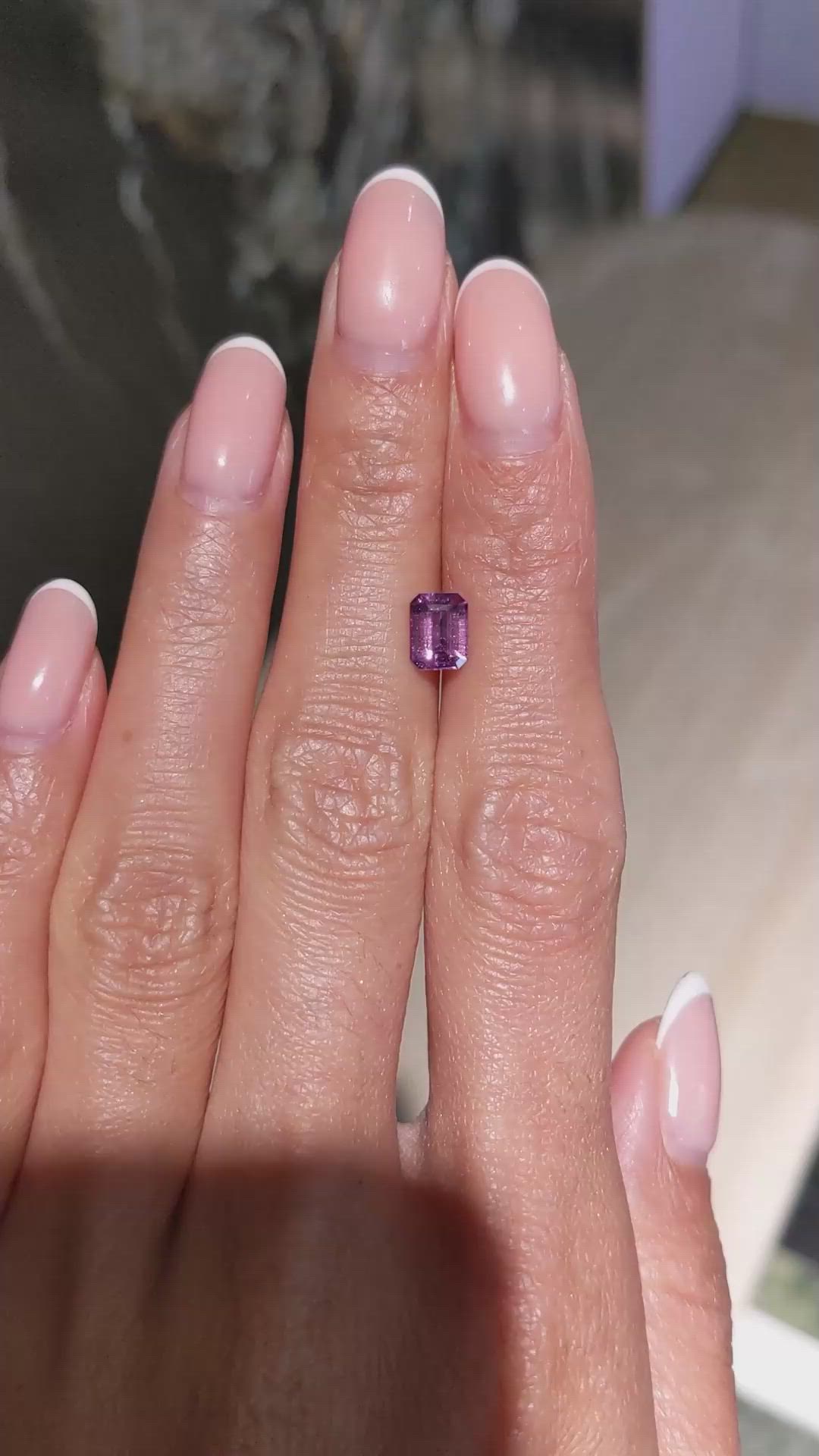1.10 Ct. Purplish Pink Sapphire from Ceylon (Sri Lanka) Size Video