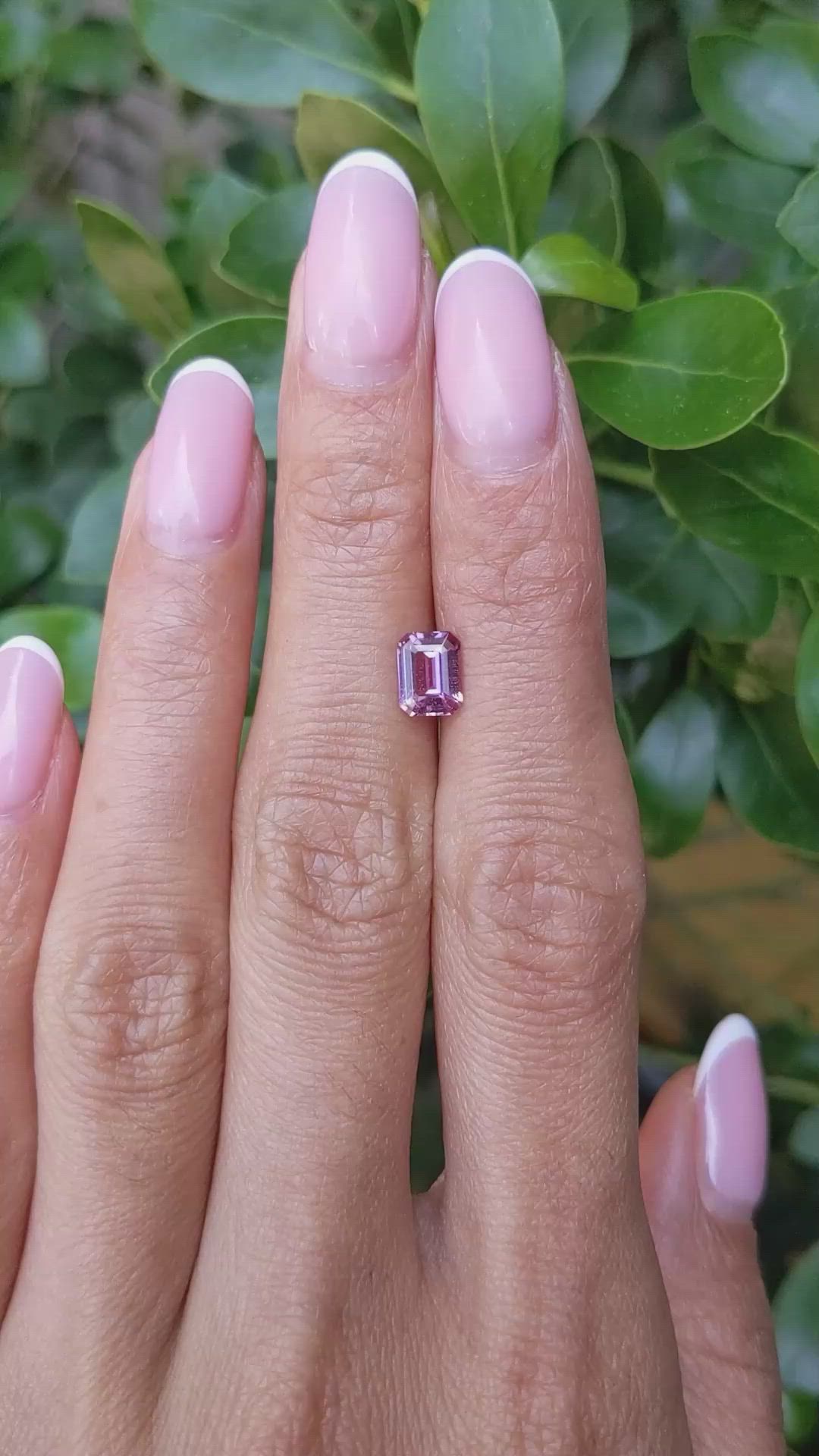 1.10 Ct. Purplish Pink Sapphire from Ceylon (Sri Lanka) Size Video