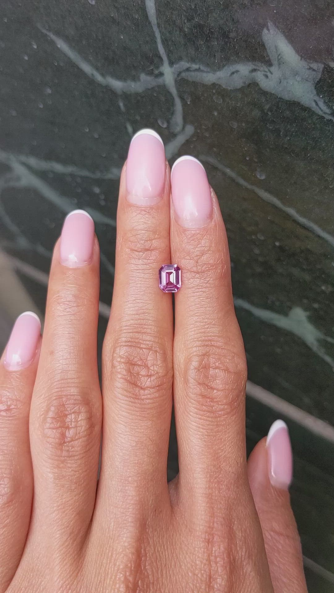 1.08 Ct. Purplish Pink Sapphire from Ceylon (Sri Lanka) Size Video