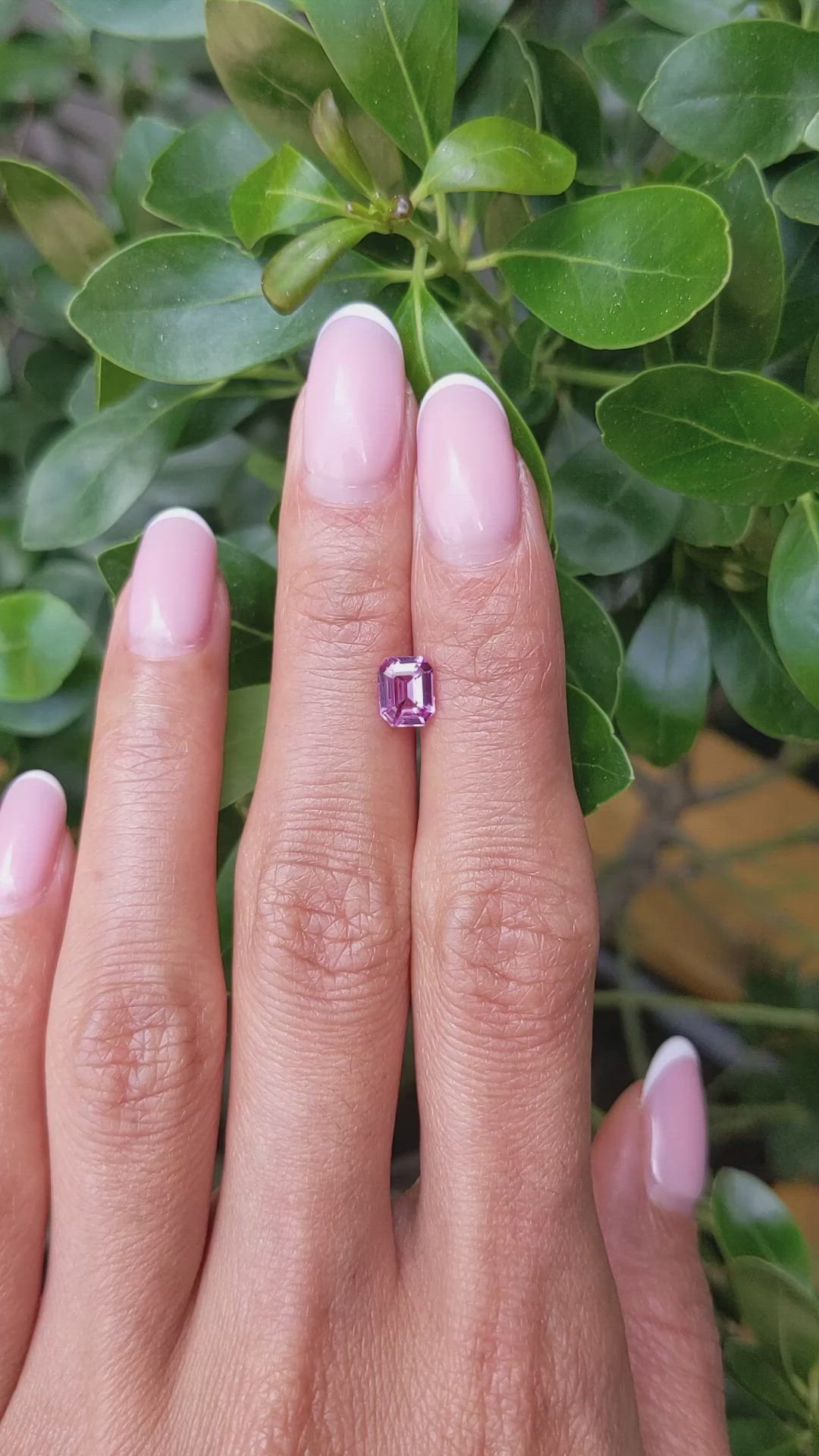 1.08 Ct. Purplish Pink Sapphire from Ceylon (Sri Lanka) Size Video