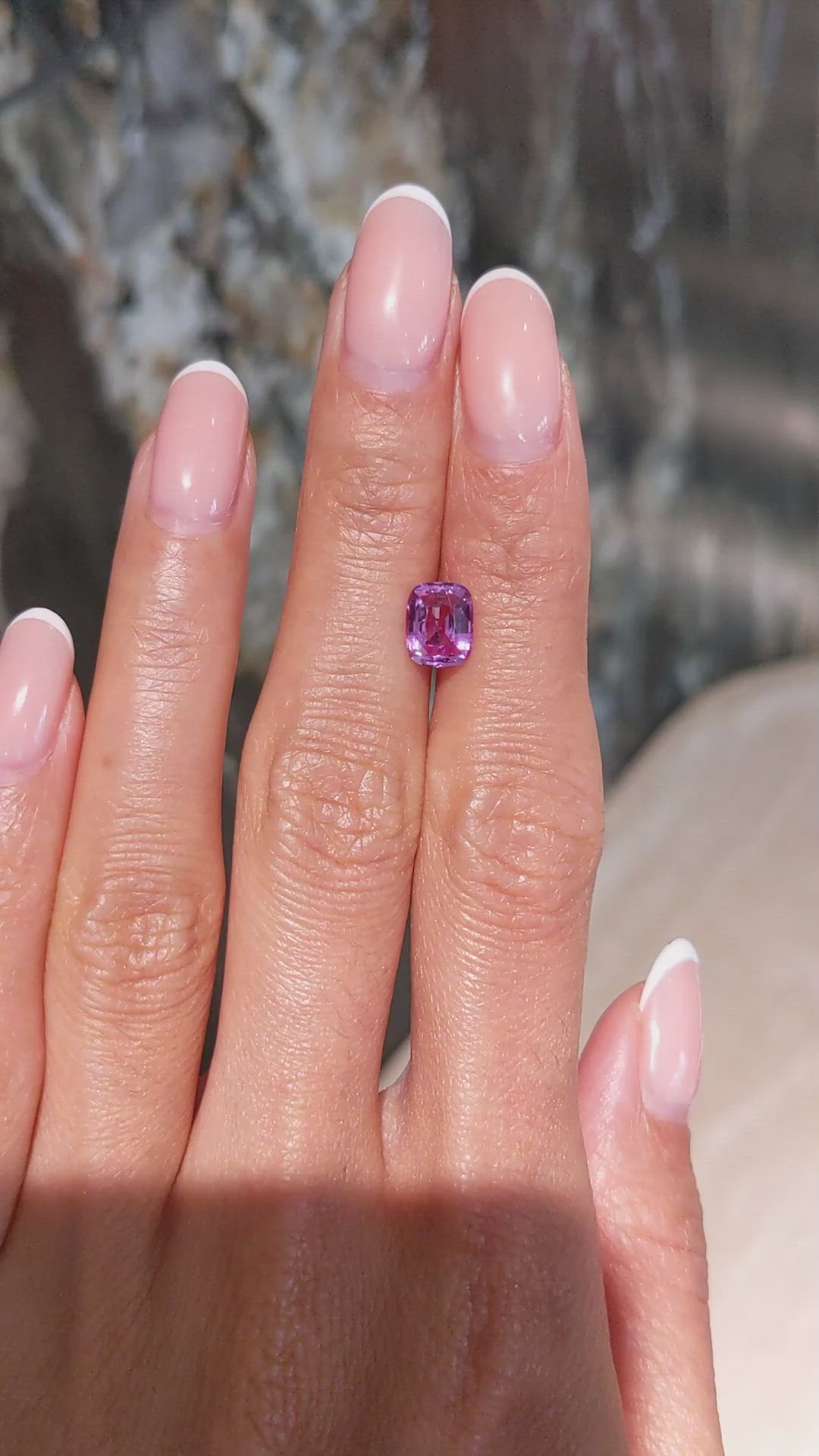 1.43 Ct. Purple Sapphire from Ceylon (Sri Lanka) Size Video