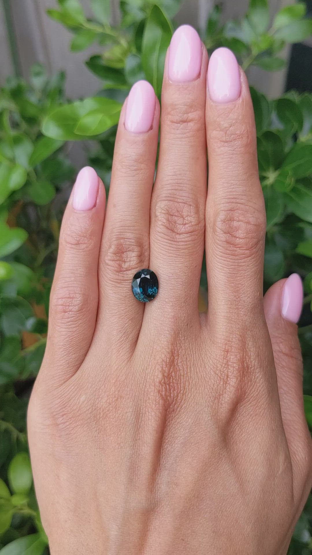 3.42 Ct. Greenish Blue Sapphire from Ceylon (Sri Lanka) Size Video