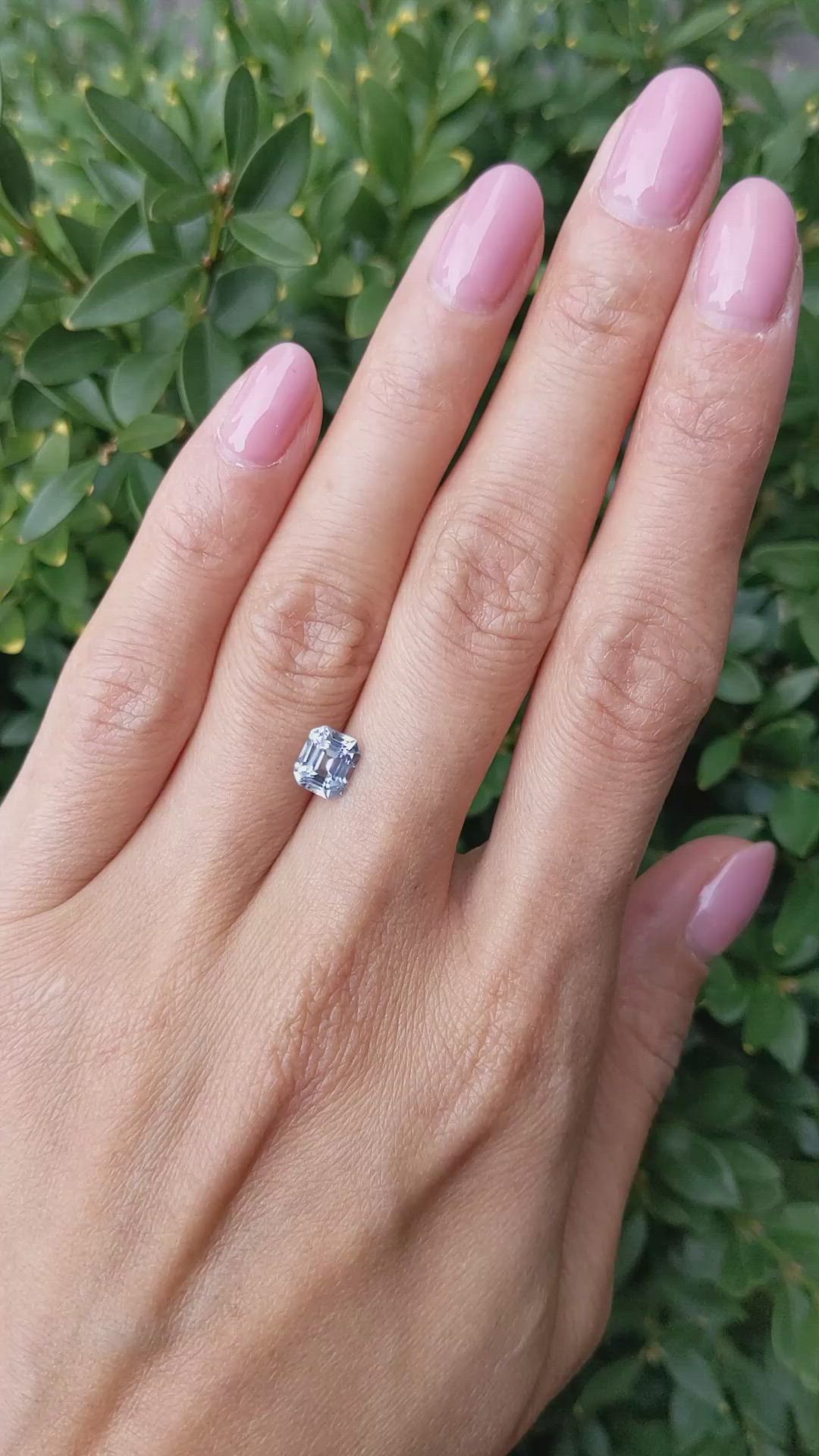 1.67 Ct. Greyish Blue Sapphire from Ceylon (Sri Lanka) Size Video