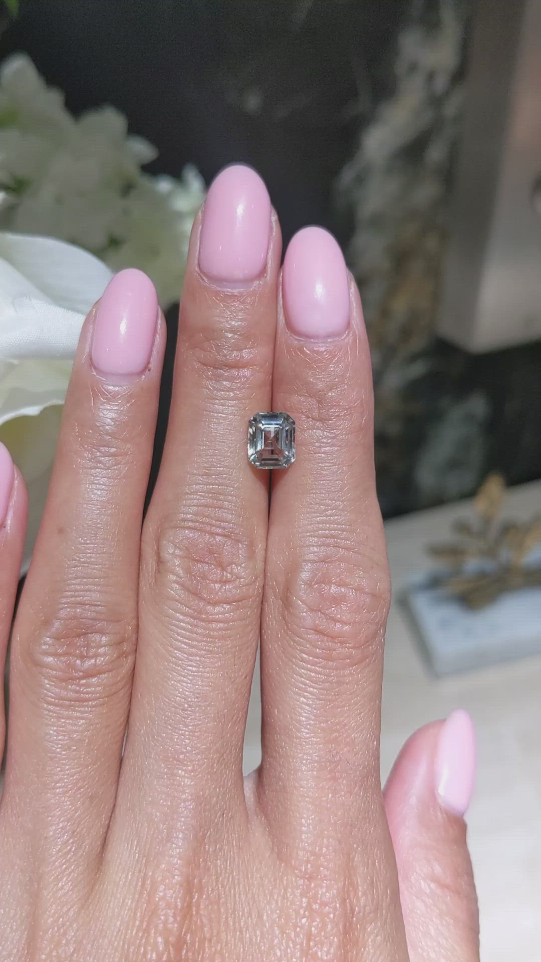 2.07 Ct. Brownish Green Sapphire from Ceylon (Sri Lanka) Size Video