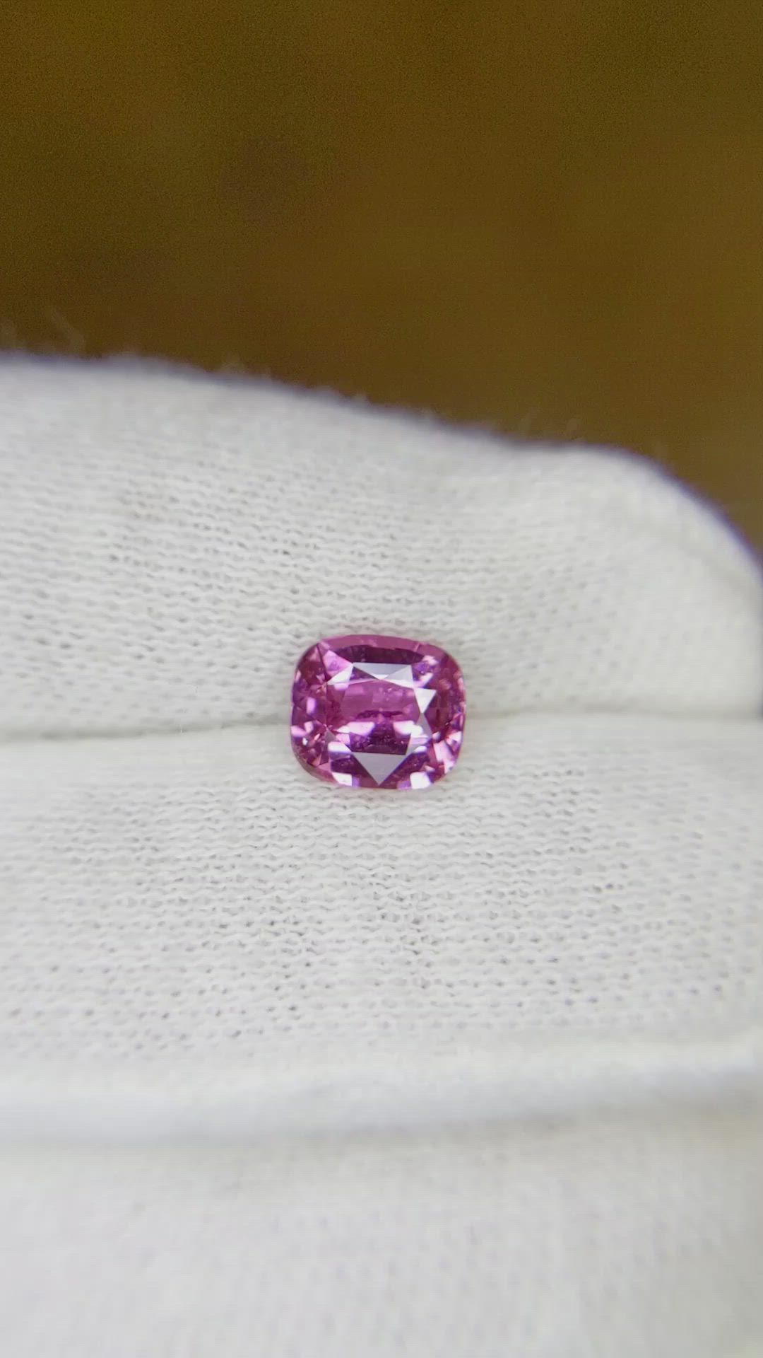 1.52 Ct. Purplish Pink Sapphire from Ceylon (Sri Lanka) Size Video