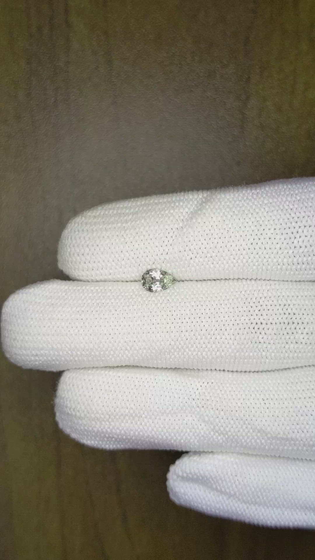 0.59 Ct. Green Sapphire from Montana Size Video