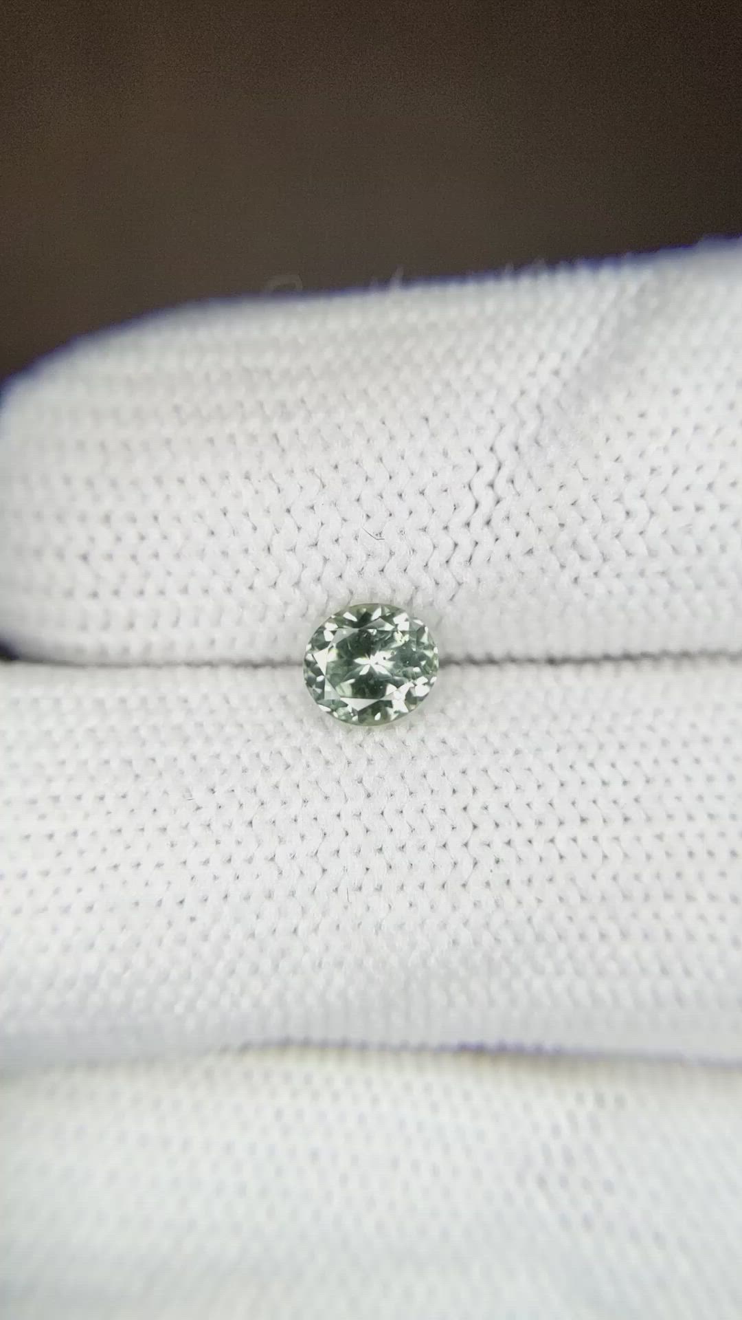 0.63 Ct. Green Sapphire from Montana Size Video