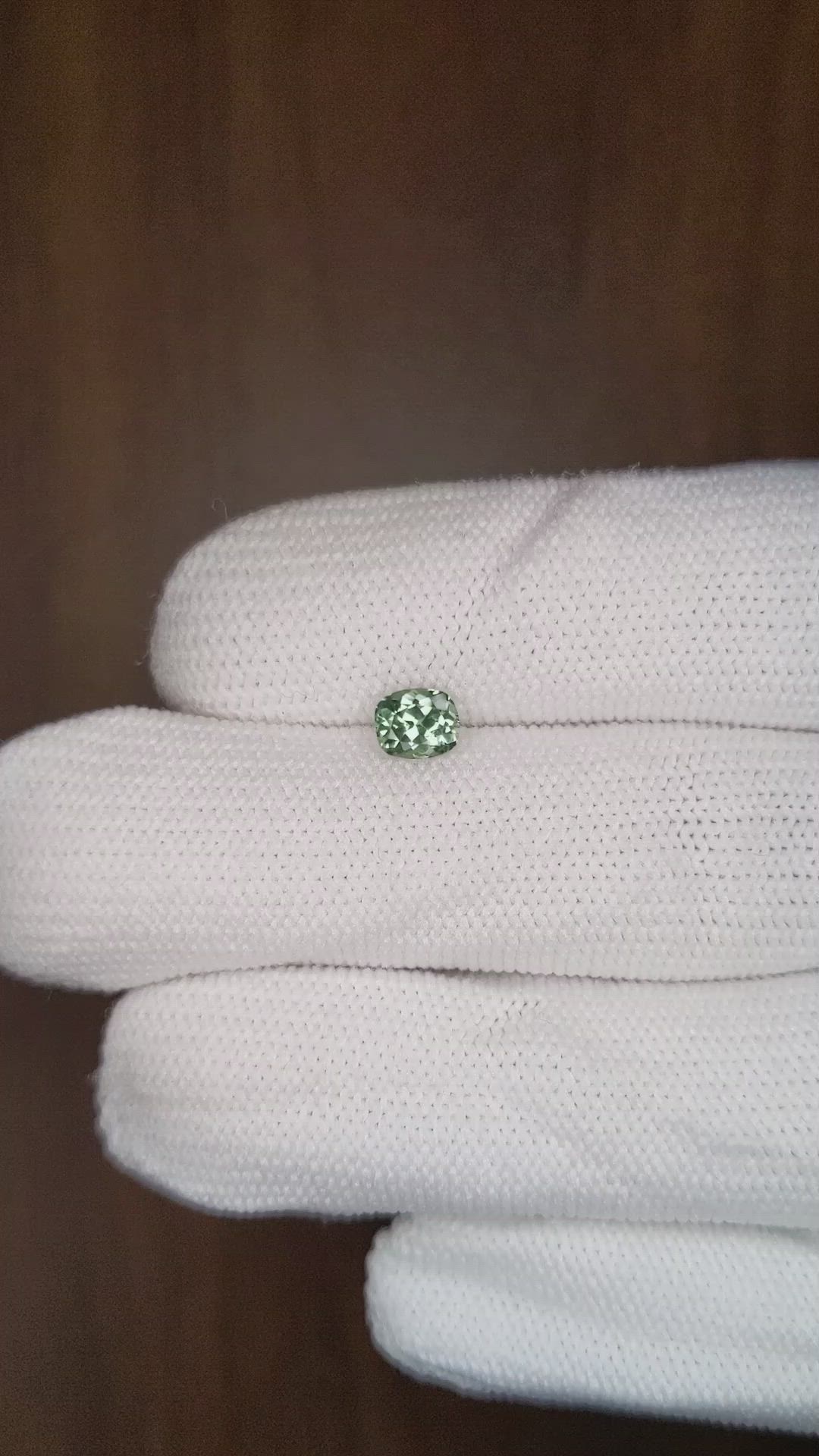 0.69 Ct. Green Sapphire from Montana Size Video