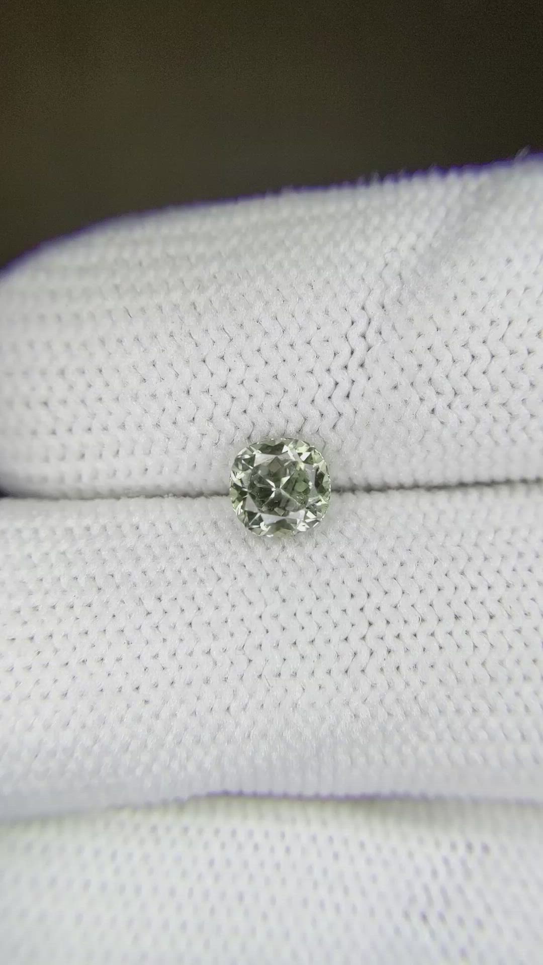 0.74 Ct. Green Sapphire from Montana Size Video