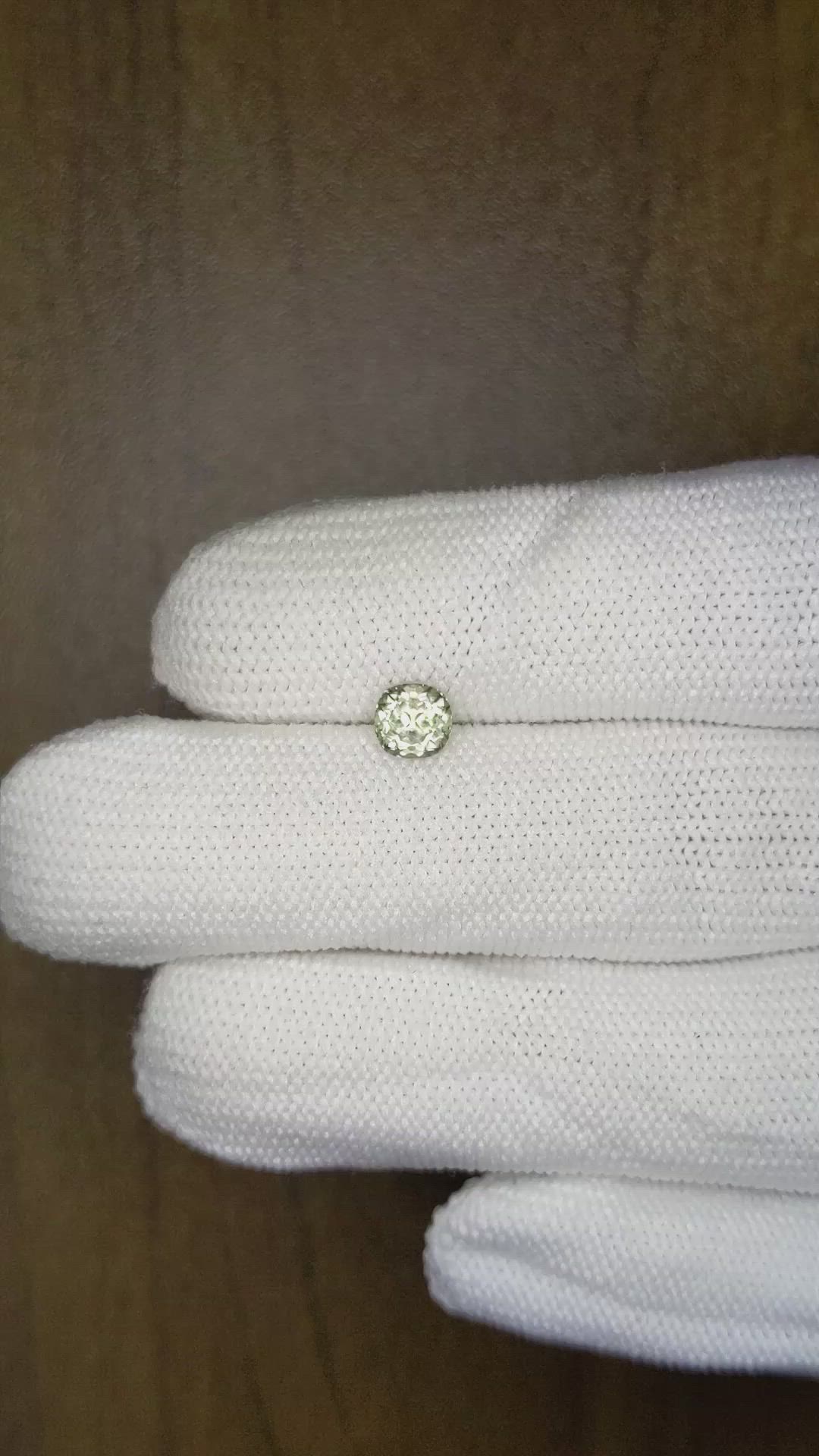 0.74 Ct. Green Sapphire from Montana Size Video