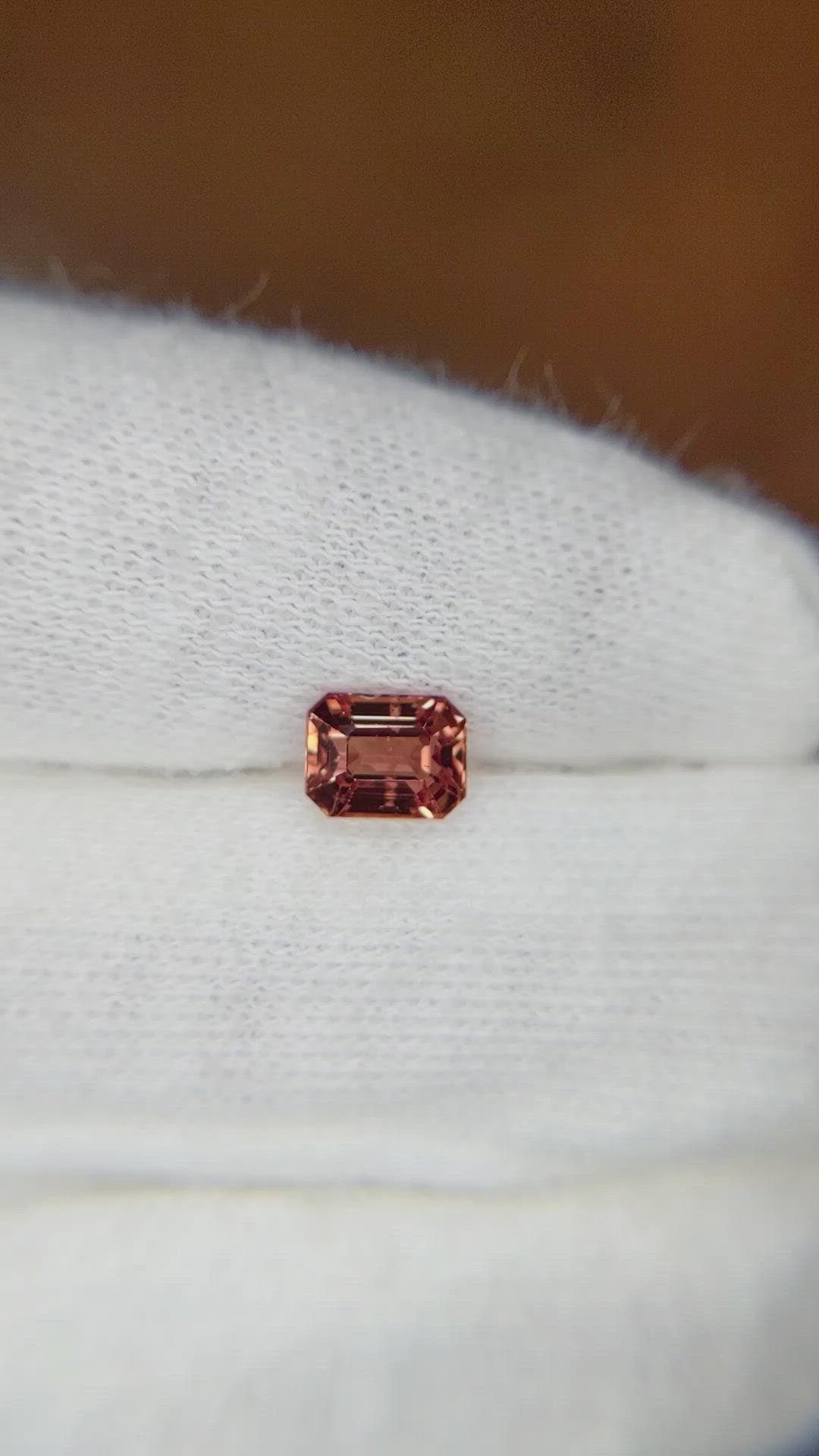 0.97 Ct. Orangish Brown Sapphire from Ceylon (Sri Lanka) Size Video