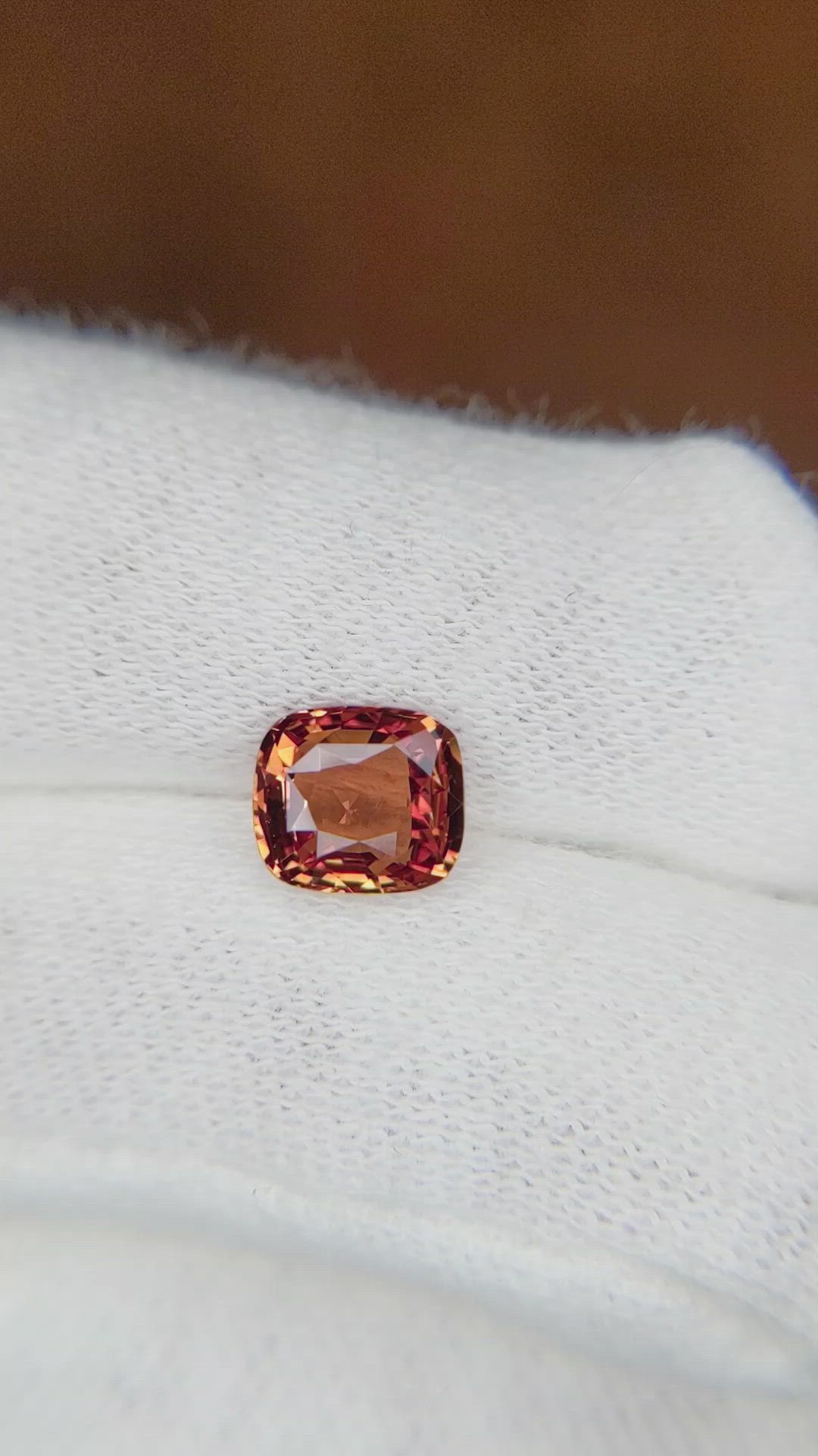 1.62 Ct. Orangish Brown Sapphire from Madagascar Size Video