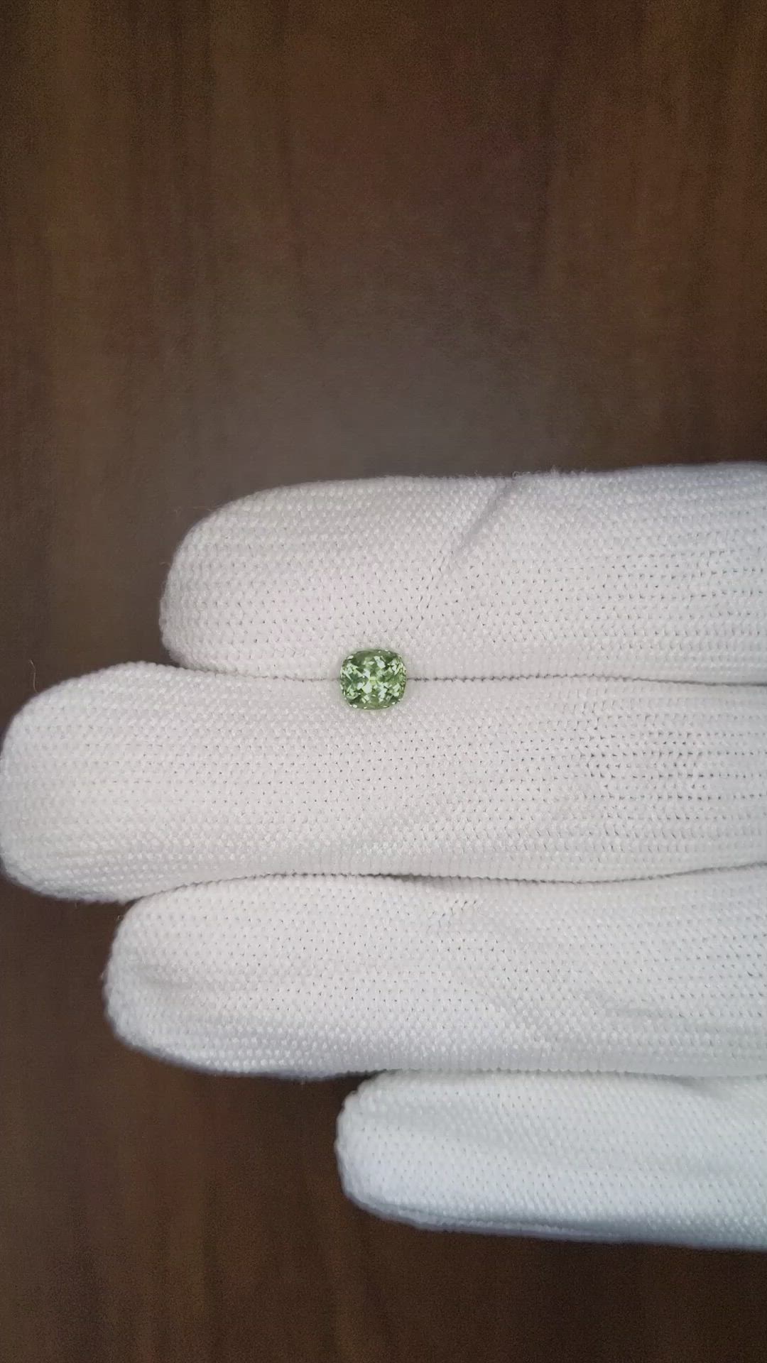 0.78 Ct. Green Sapphire from Montana Size Video