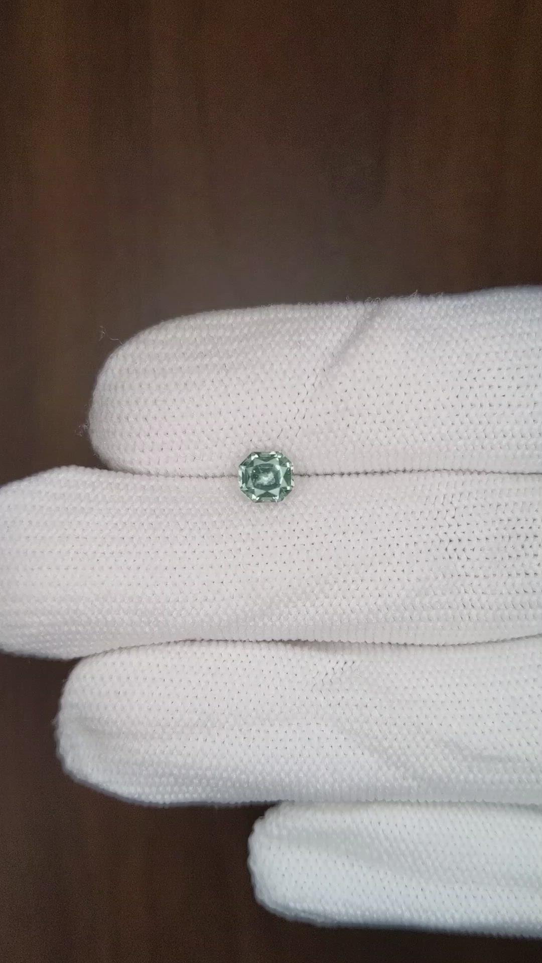 0.79 Ct. Greyish Blue Sapphire from Montana Size Video